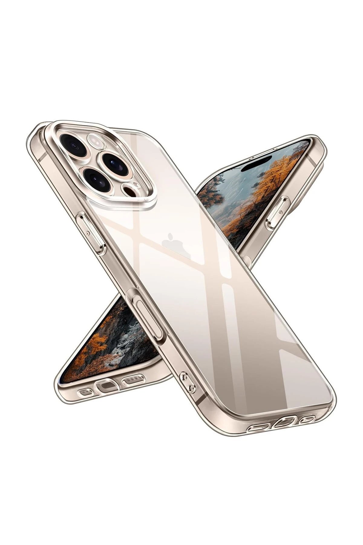 iPhone 16 Pro Kılıf Pc Sert Şeffaf Kapak - Şeffaf