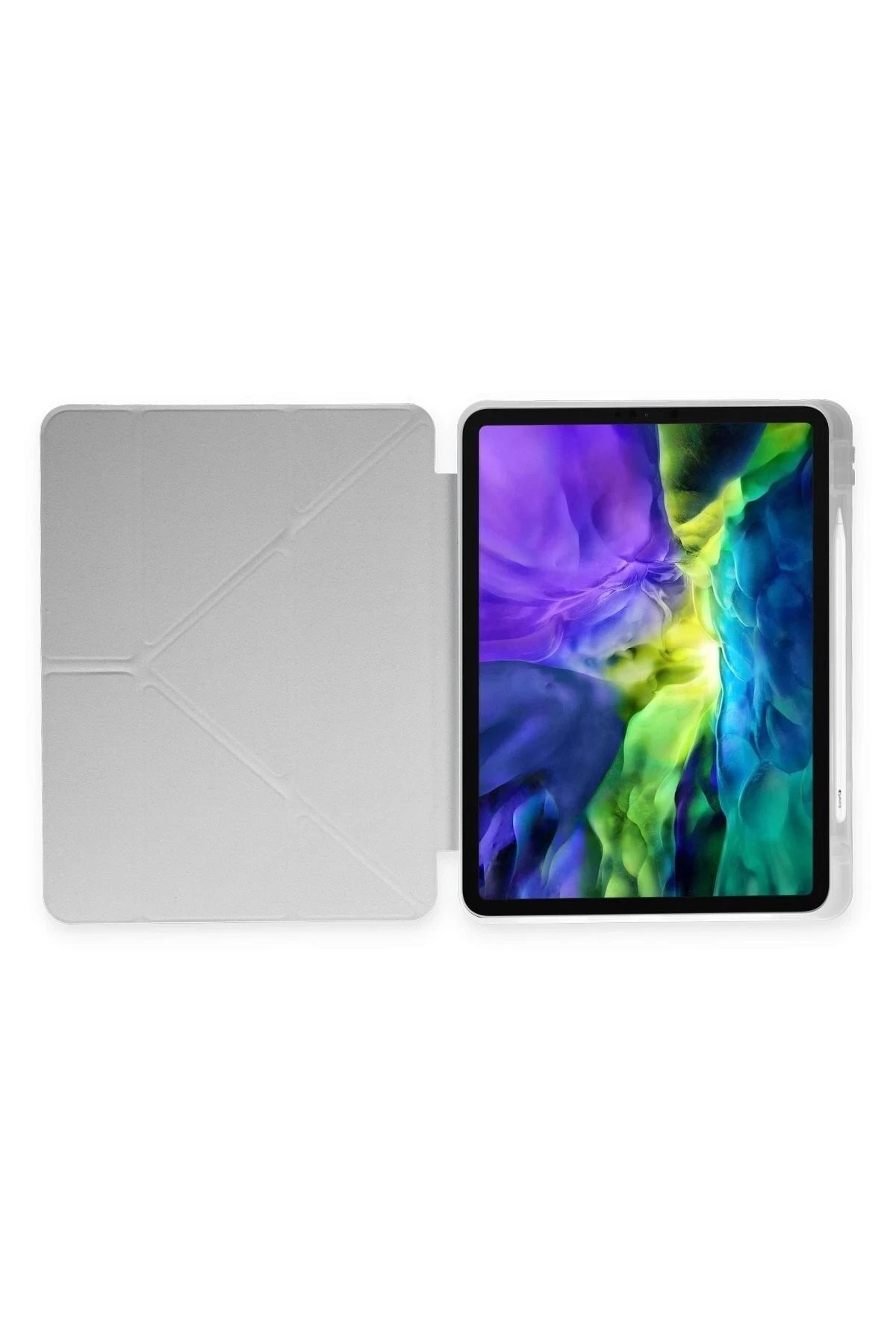 iPad Pro 11 (2018) Kılıf Kalemlikli Mars Tablet Kılıfı - Gri