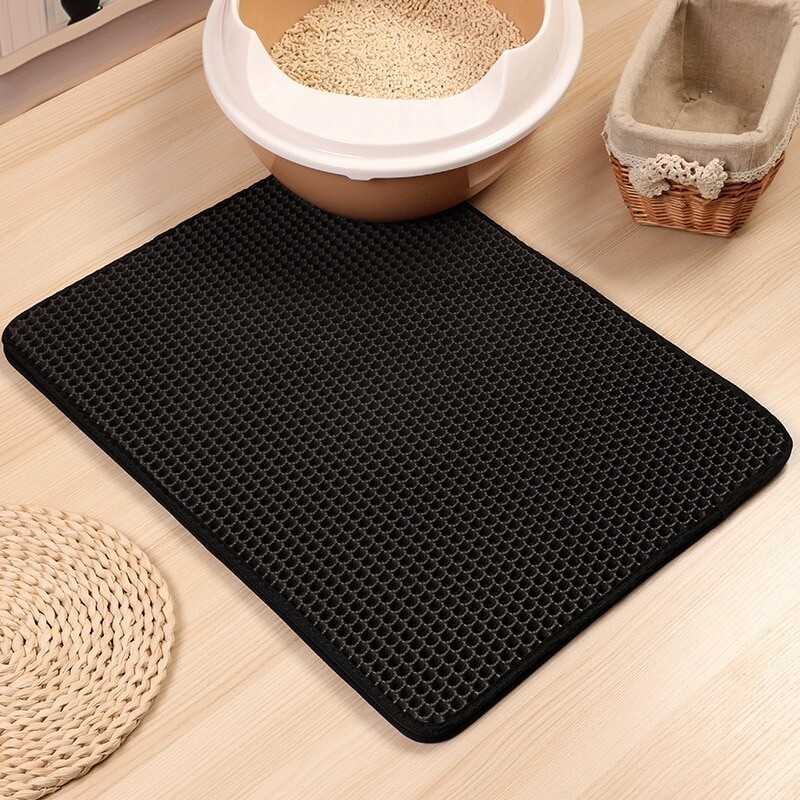 Markapet Kedi Elekli Tuvalet Önü Paspası  41 cm - 60 cm Siyah