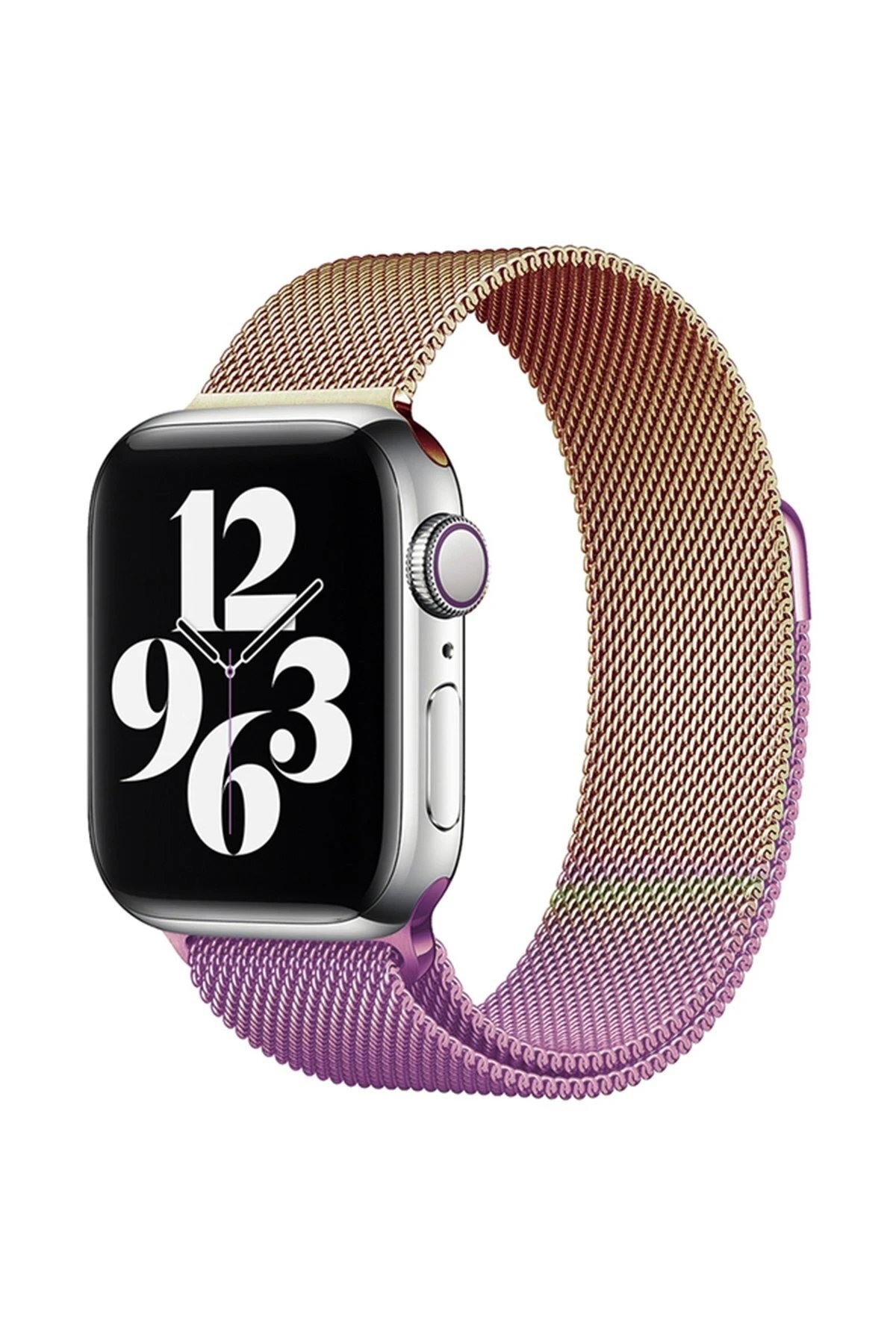 Apple Watch 38mm Metal Mıknatıslı Kordon - Mor-Rose