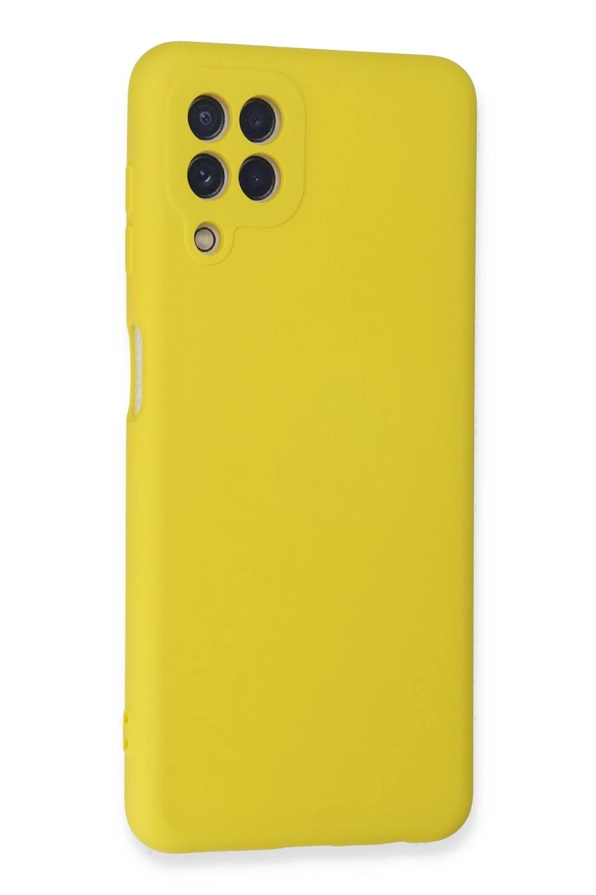 Samsung Galaxy A22 Kılıf Nano içi Kadife Silikon - Sarı