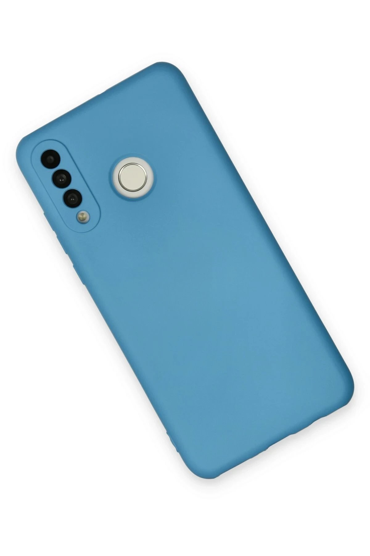 Huawei P30 Lite Kılıf Nano içi Kadife Silikon - Mavi