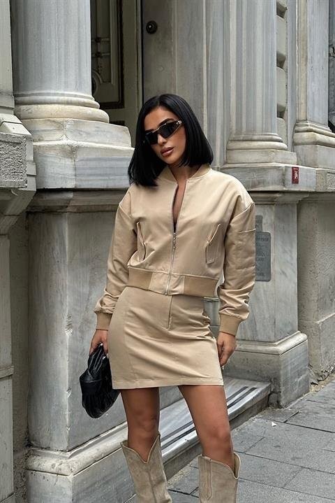 Brooke Ribanalı Mini Etek Takım 9941