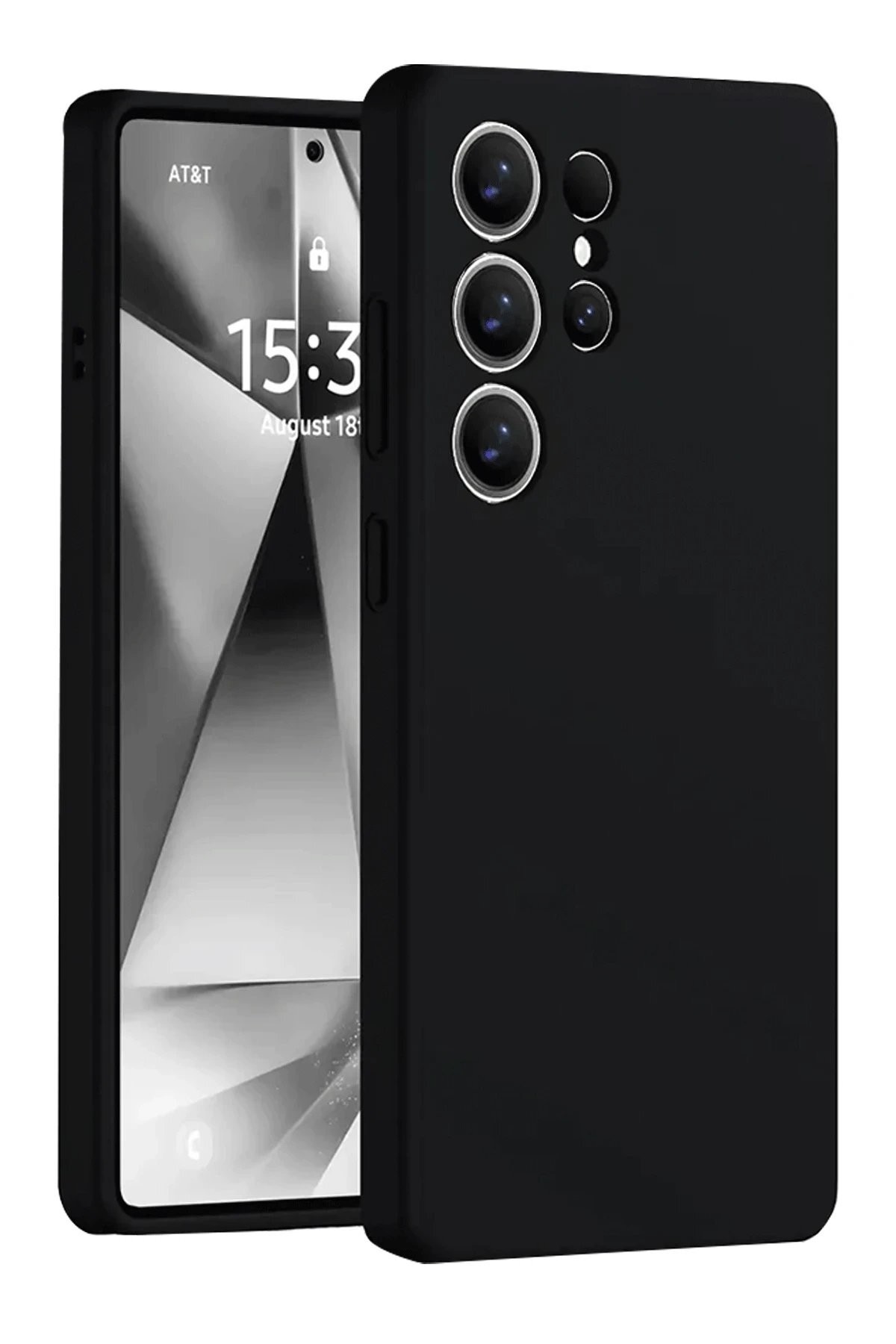 Samsung Galaxy S25 Ultra Kılıf Nano içi Kadife Silikon - Siyah