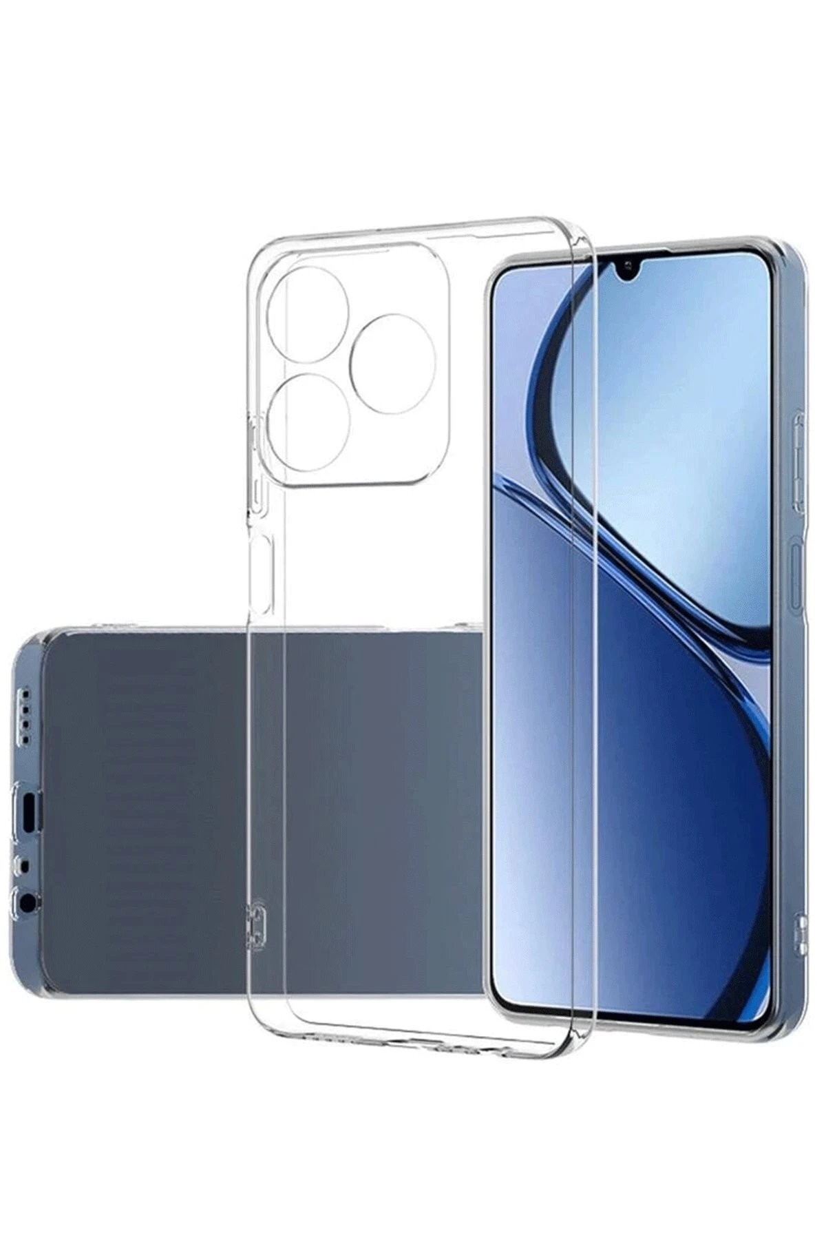 Realme C61 Kılıf Lüx Şeffaf Silikon