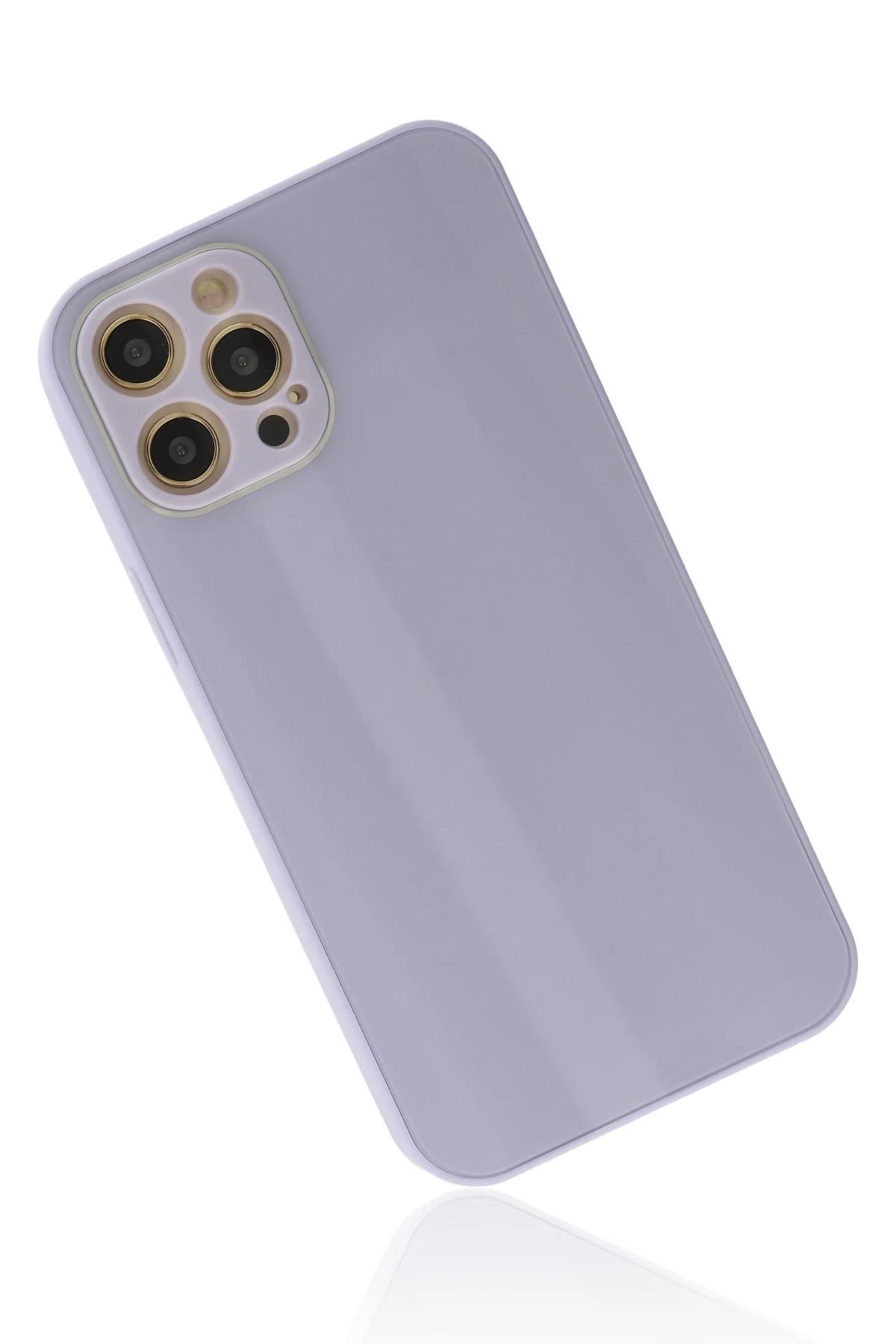 iPhone 12 Pro Kılıf Glass Kapak - Lila
