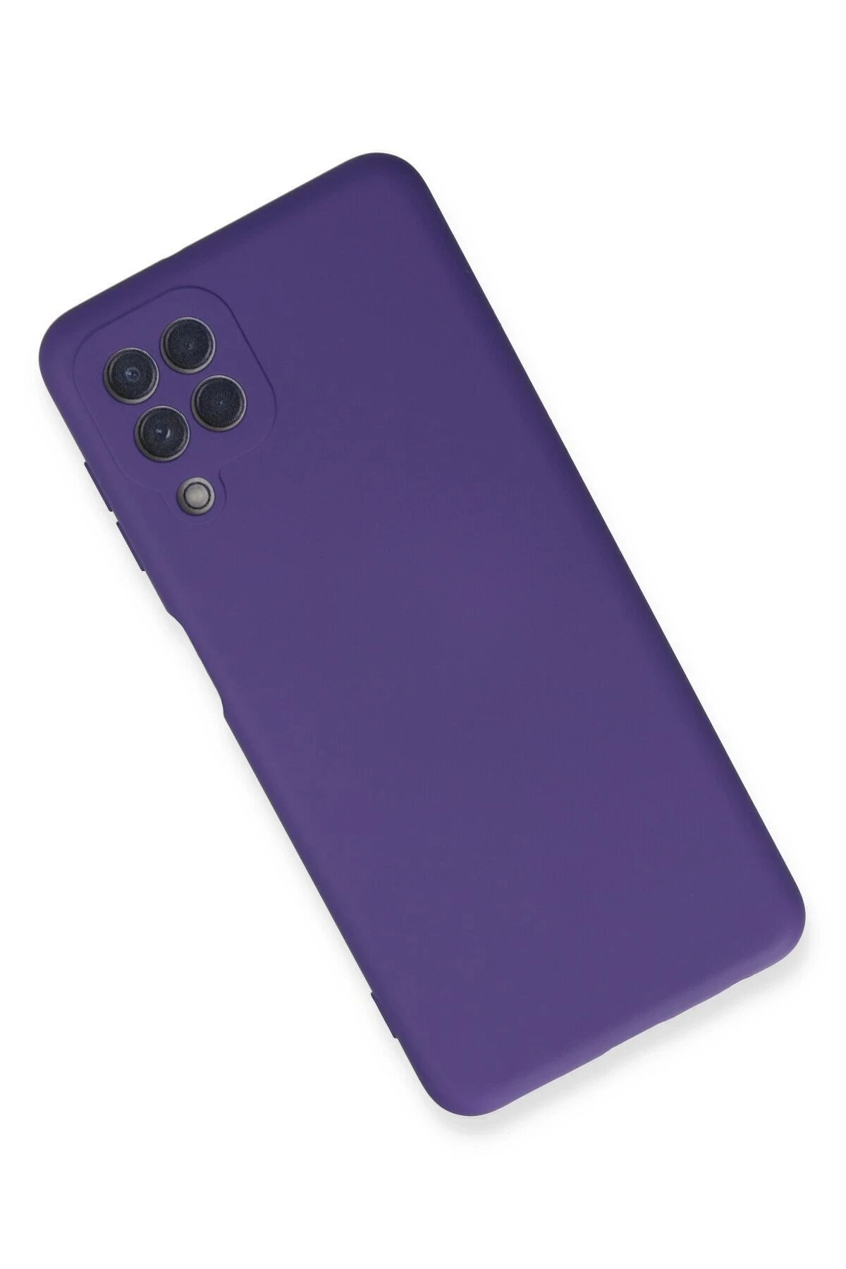 Samsung Galaxy A22 Kılıf Nano içi Kadife Silikon - Mor