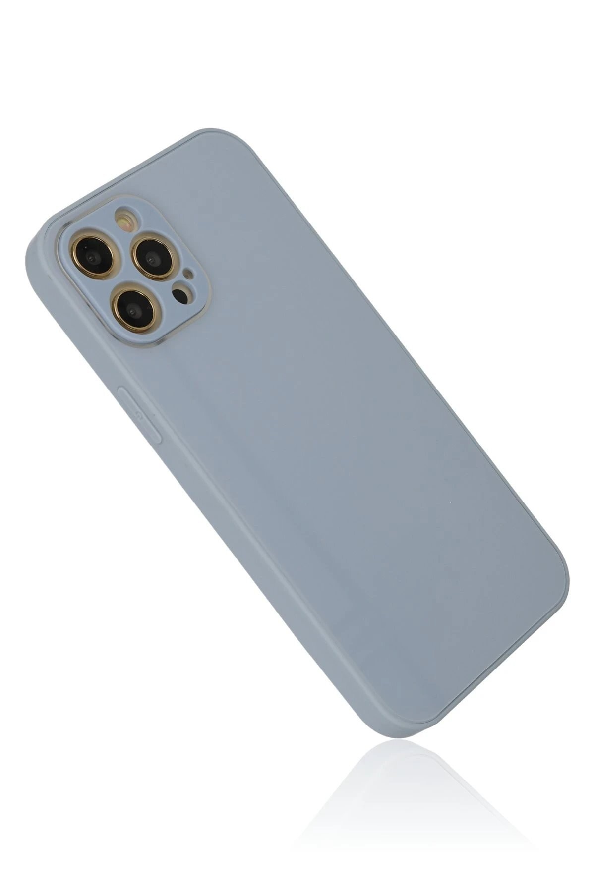 iPhone 12 Pro Kılıf Glass Kapak - Sky Blue