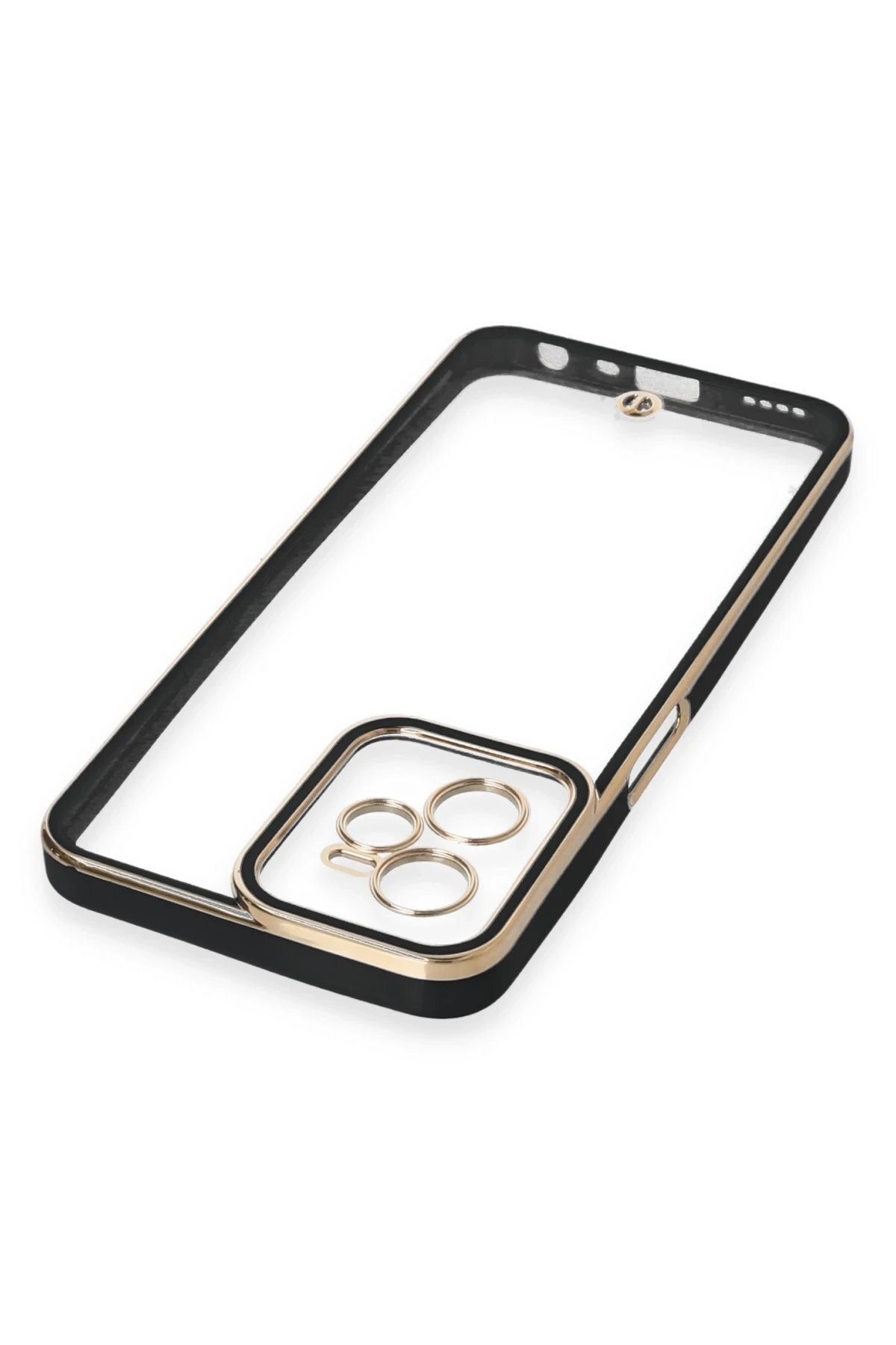 Realme C35 Kılıf Liva Lens Silikon - Siyah