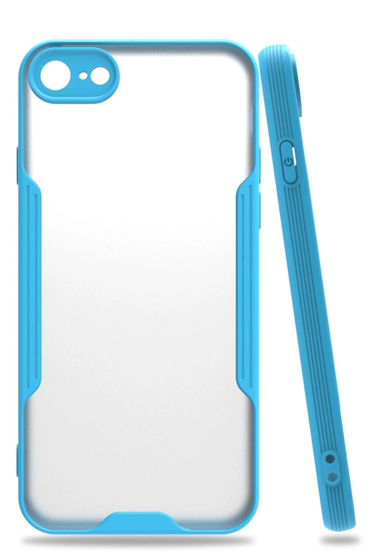 iPhone 7 Kılıf Platin Silikon - Mavi