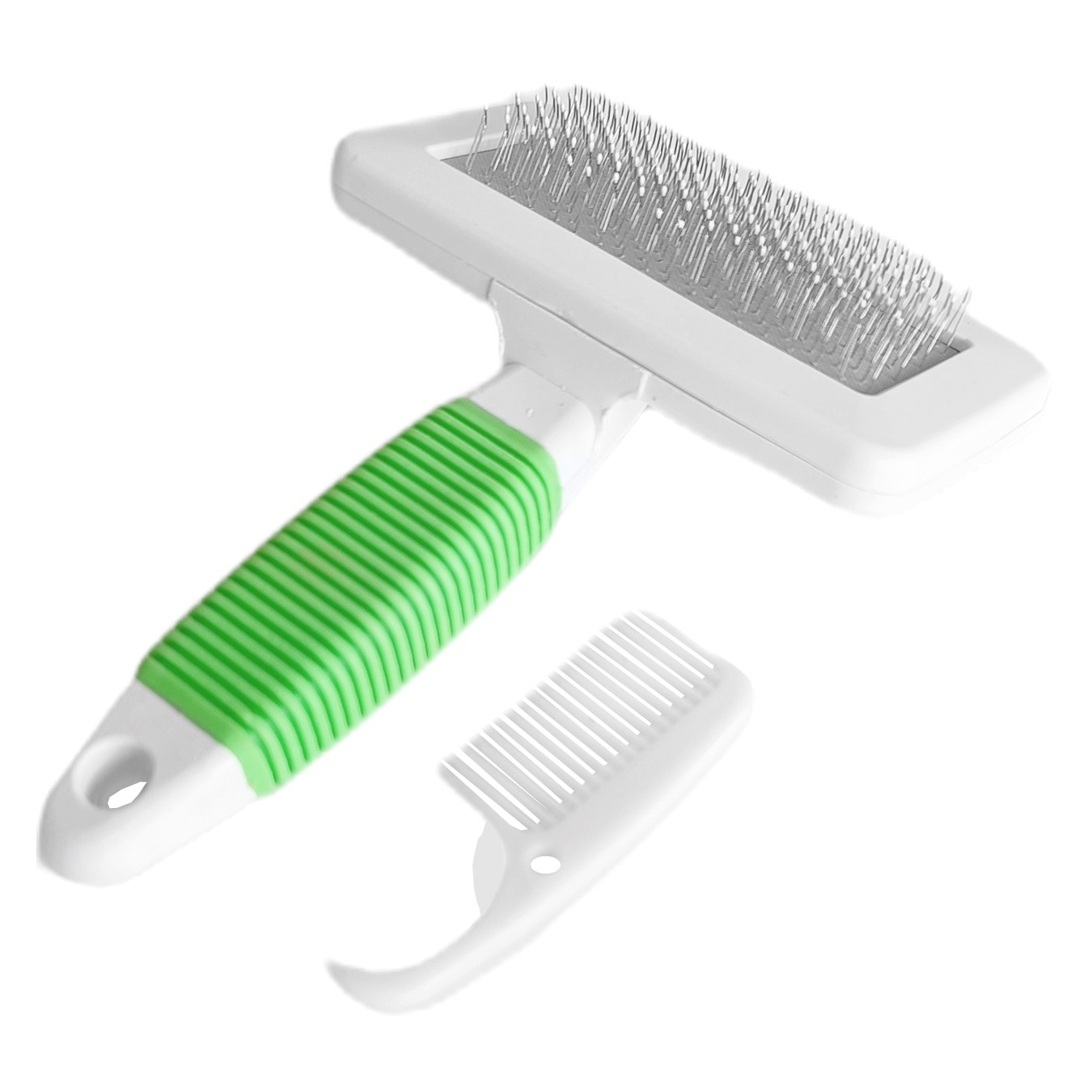 Markapet Temizleme Aparatlı Kedi Köpek Tarağı 7 cm-14 cm Small Yeşil