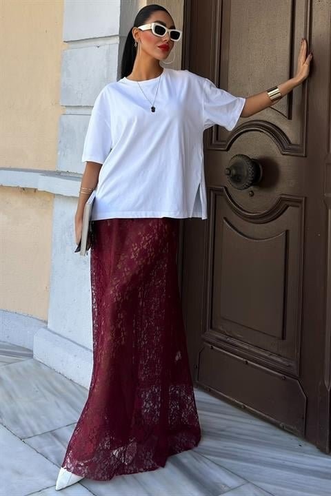 Maxi Dantel Etek 4047
