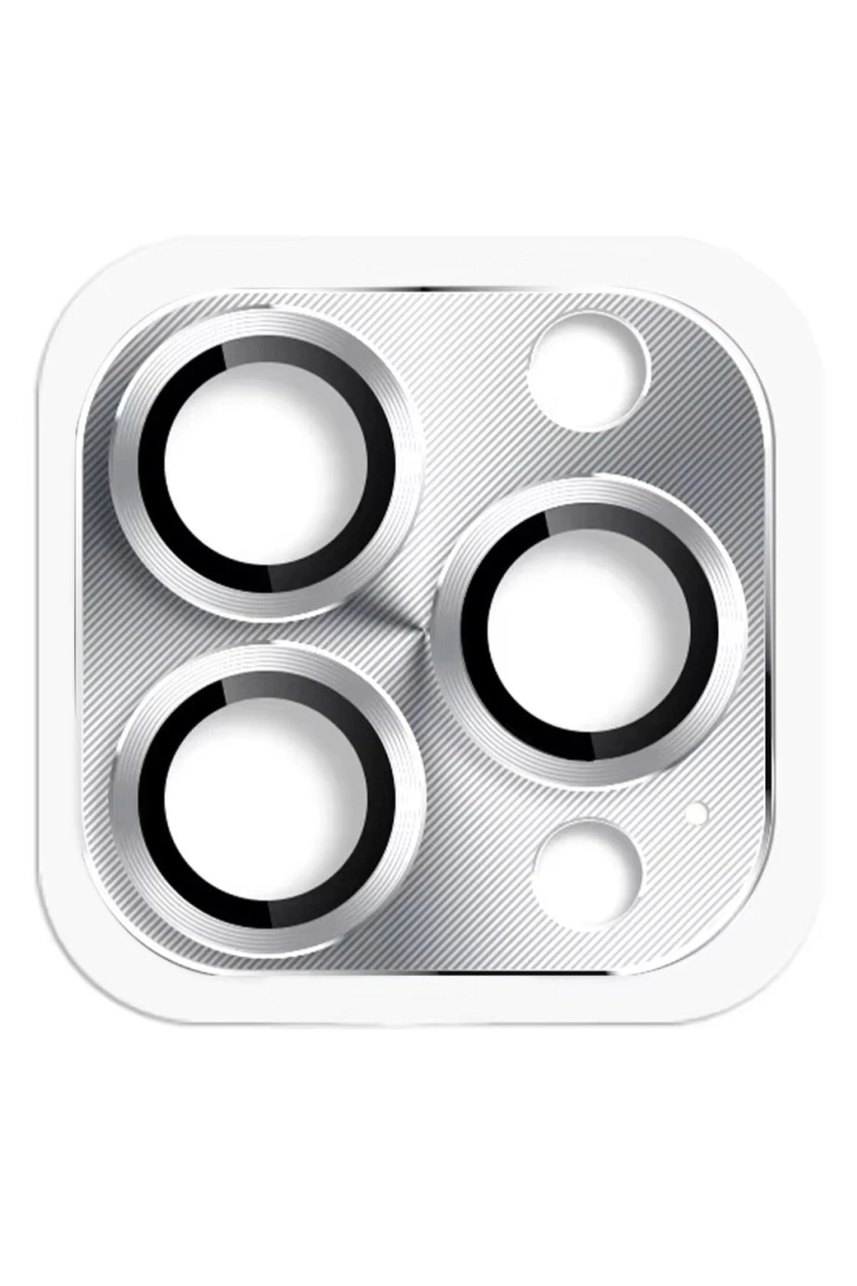 iPhone 16 Pro Max Pers Alüminyum Kamera Lens - Gümüş