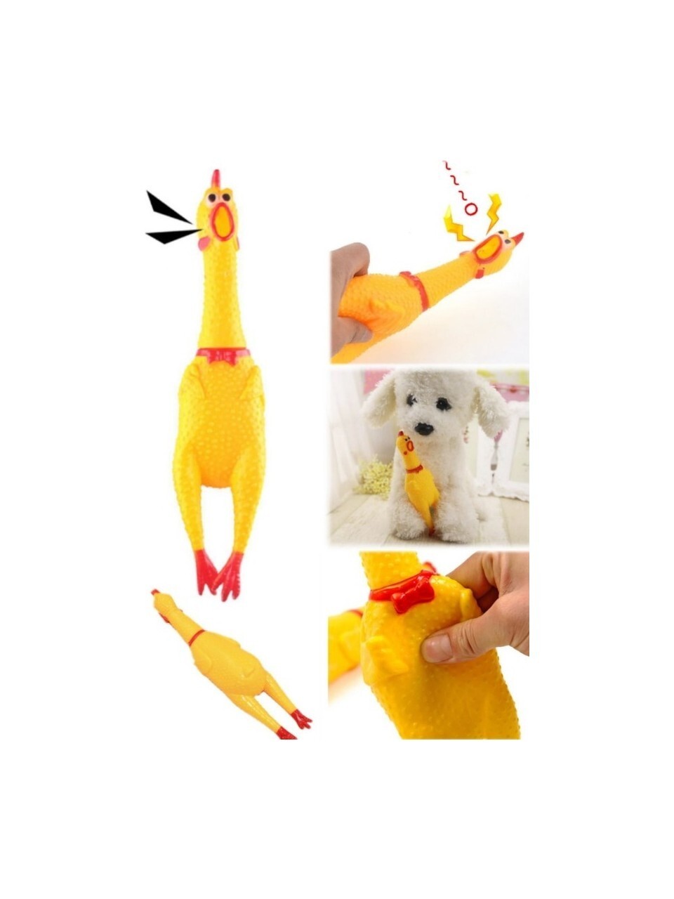 Sesli Horoz Eğlenceli Köpek ve Kediler İçin Sesli Öten Horoz Oyuncak 28 cm