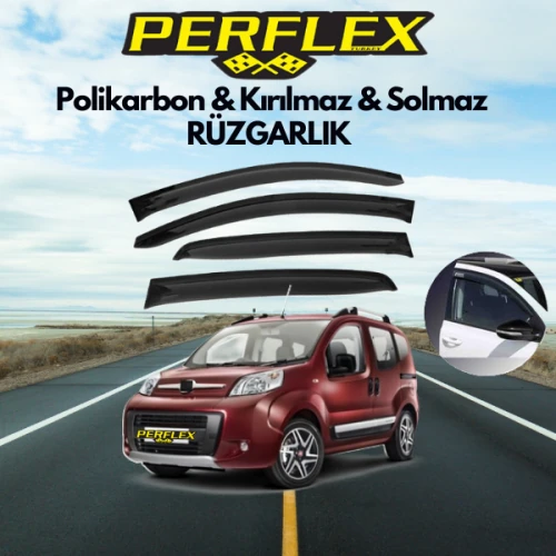 Perflex Polikarbon Kırılmaz Rüzgarlık V2 Mugen Fiat Fiorino 2007+  