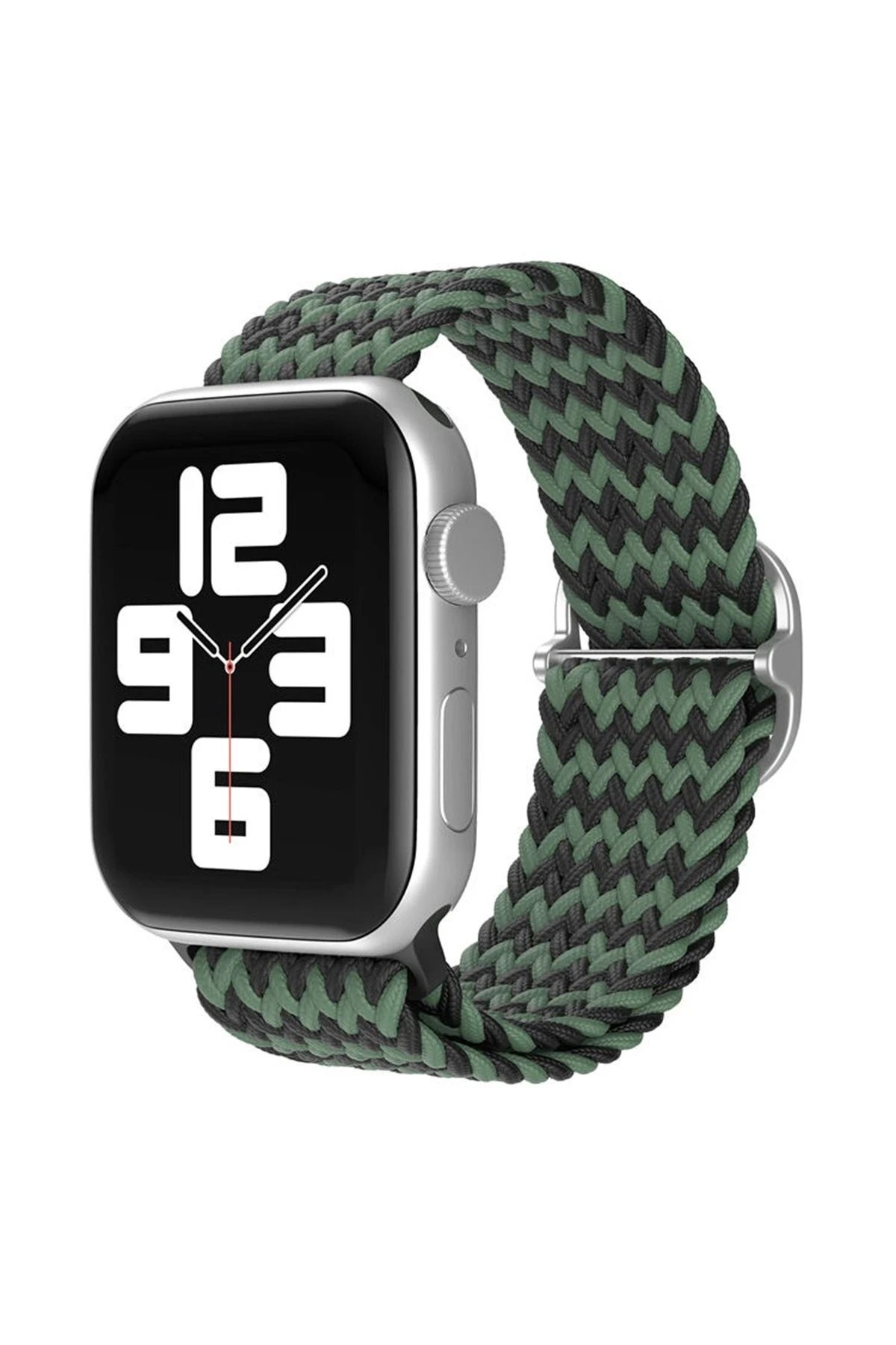 Apple Watch 38mm Star Kordon - Zigzag Yeşil-Siyah