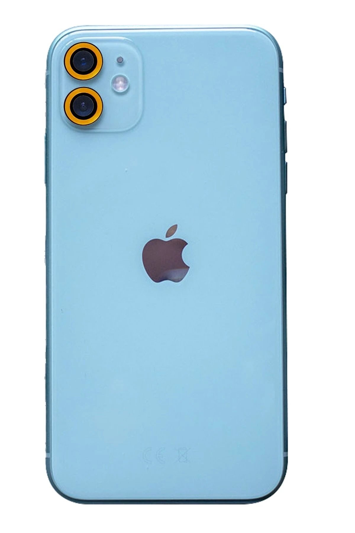 iPhone 11 Neon Fosforlu Kamera Lens - Sarı