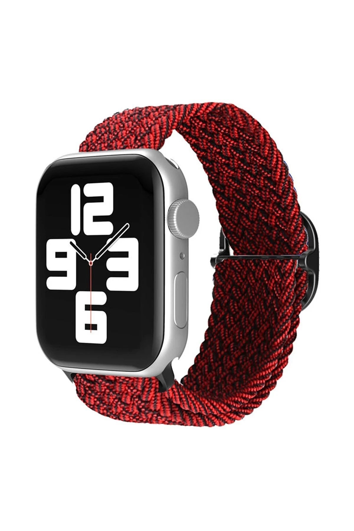 Apple Watch 42mm Star Kordon - Siyah-Bordo