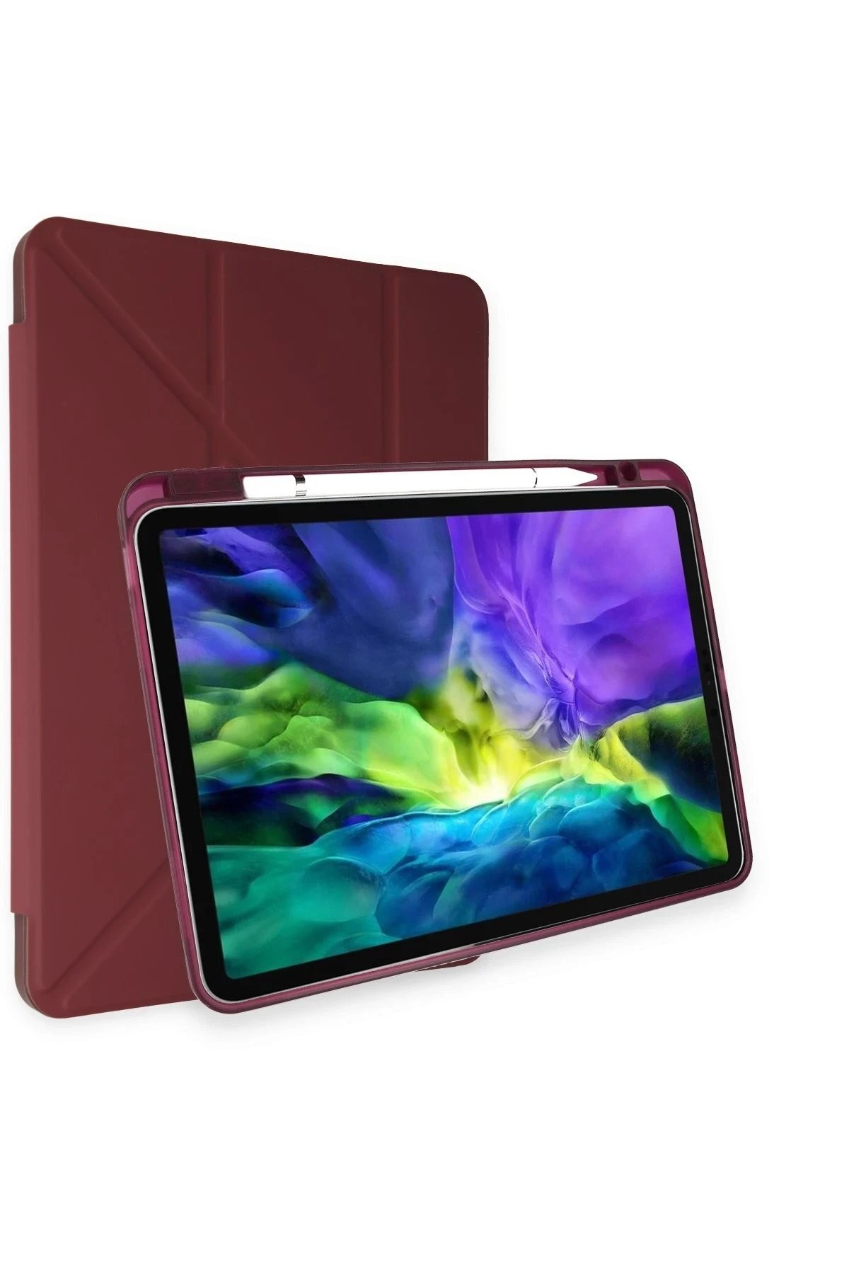 iPad Pro 11 (2018) Kılıf Kalemlikli Mars Tablet Kılıfı - Mor