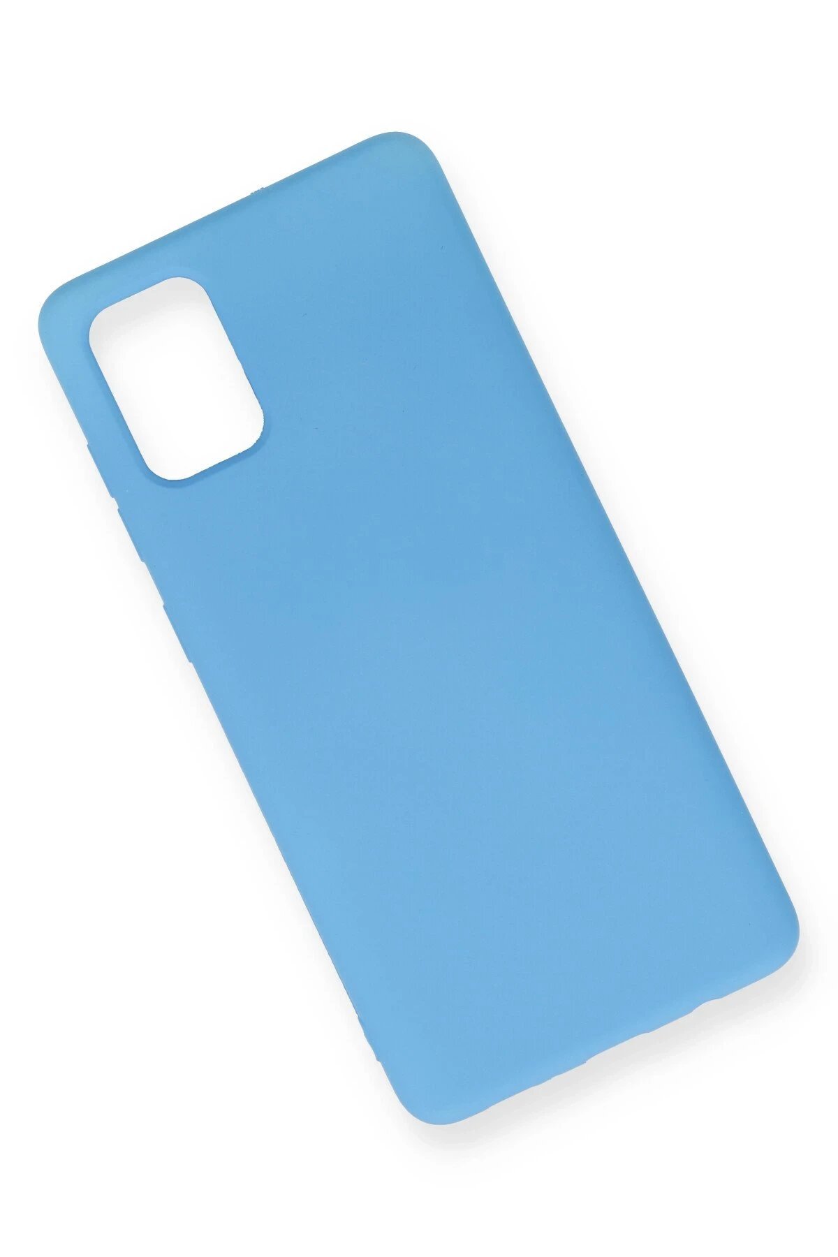 Samsung Galaxy A71 Kılıf Nano içi Kadife Silikon - Mavi