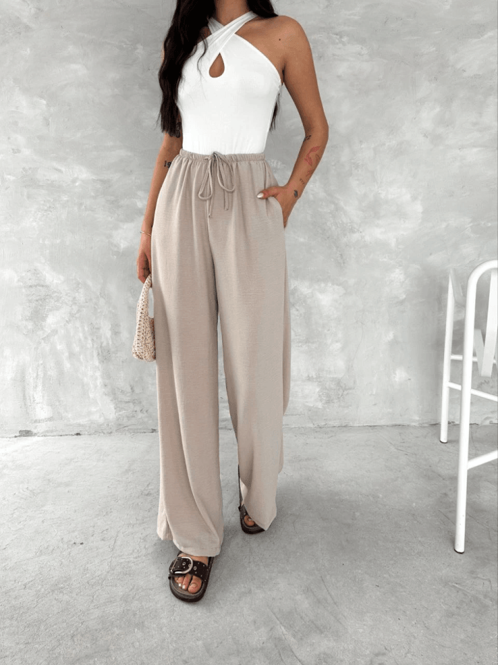 Ayrobin Oversize Pantalon - Bej