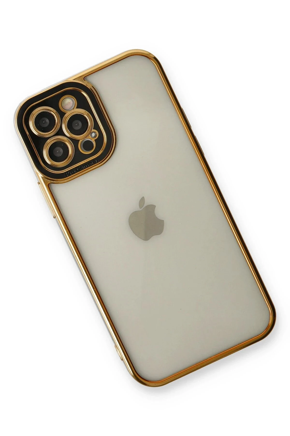 iPhone 12 Pro Kılıf Liva Lens Silikon - Siyah