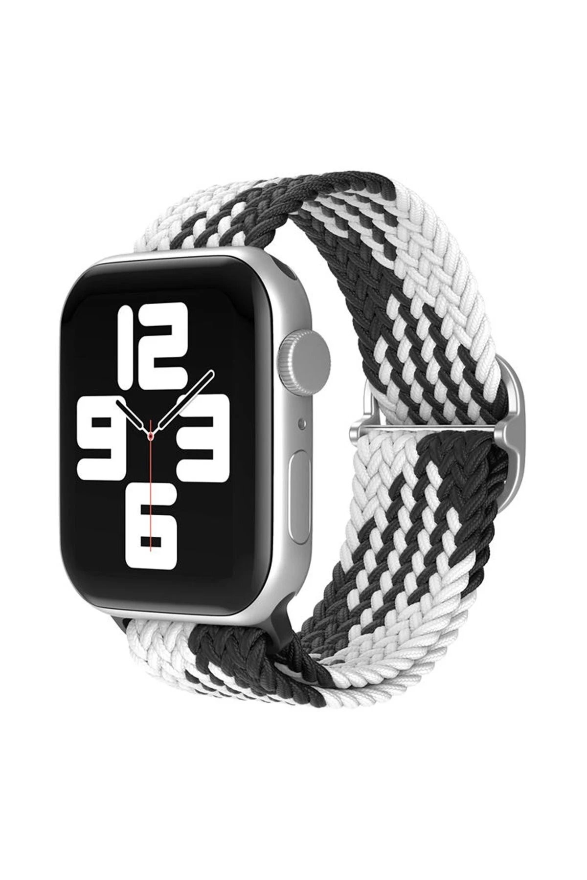 Watch 22mm Star Kordon - Siyah-Beyaz