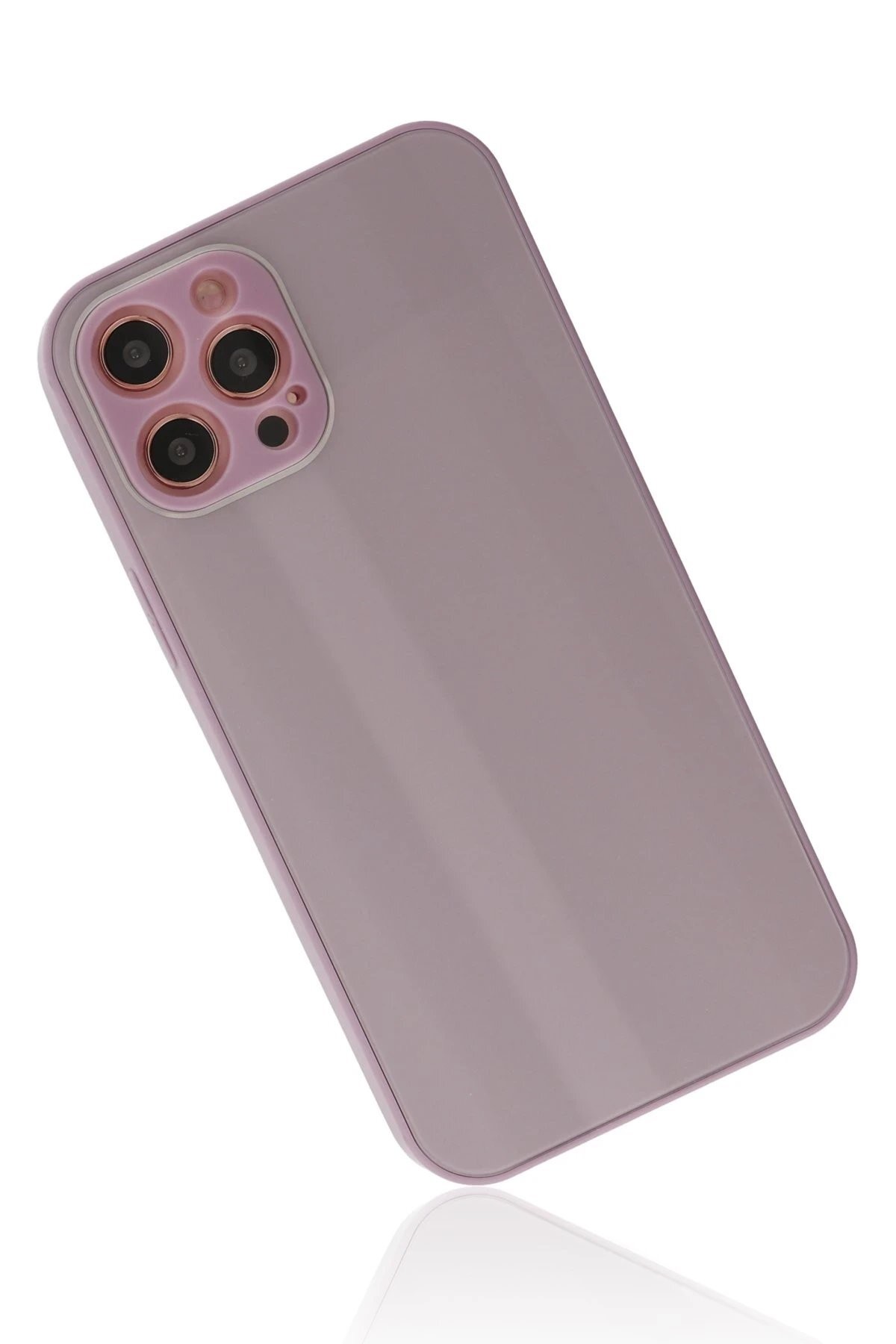 iPhone 12 Pro Kılıf Glass Kapak - Mor