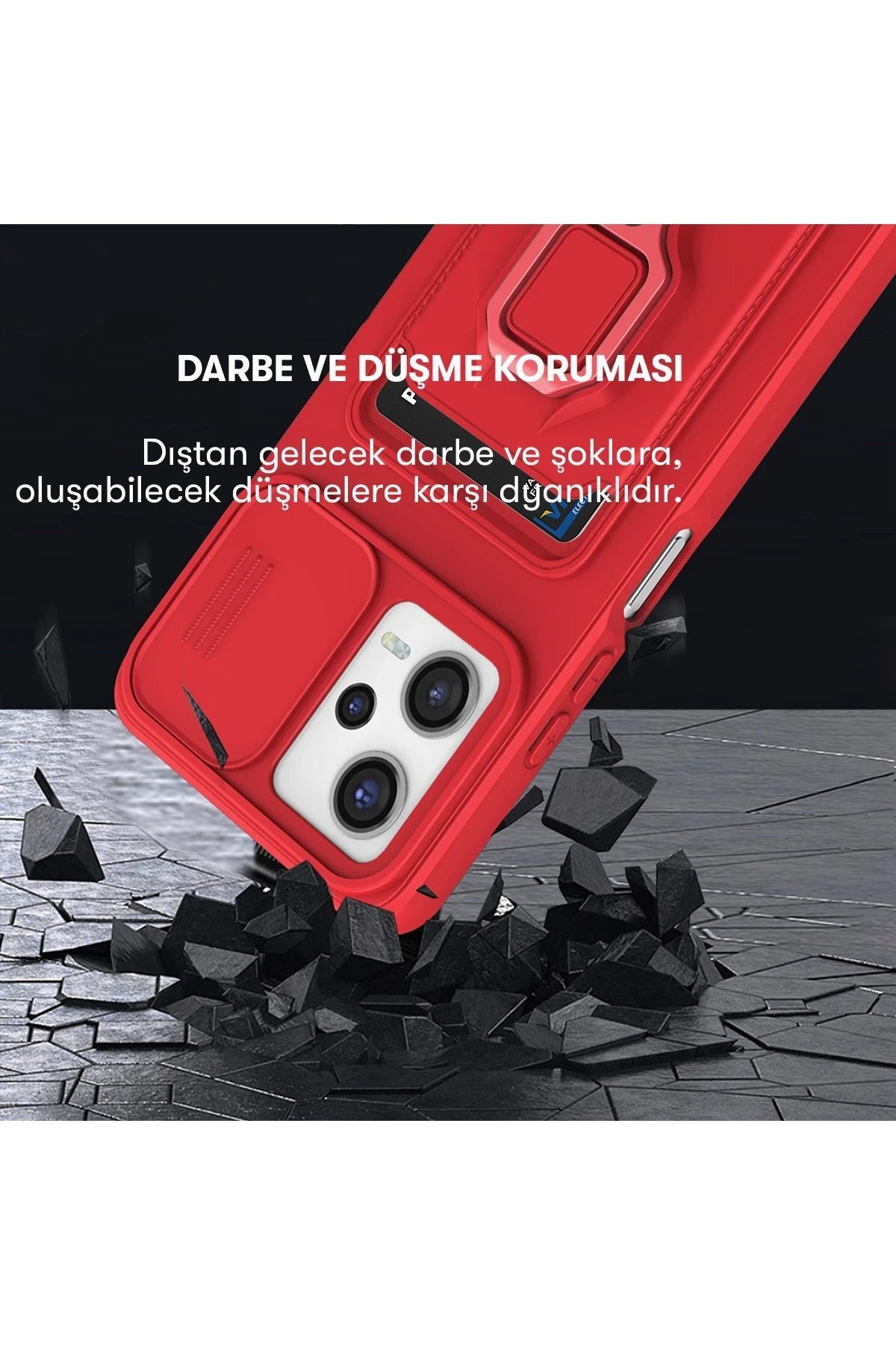 Xiaomi Poco X5 5G Kılıf Zuma Kartvizitli Yüzüklü Silikon - Lila