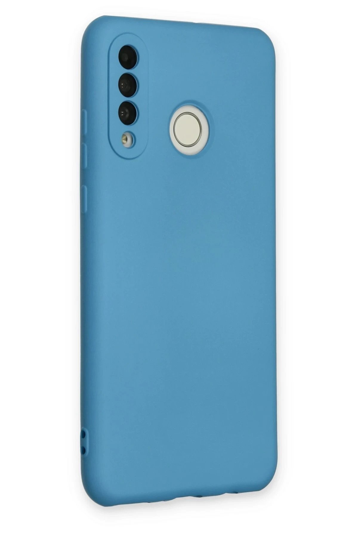 Huawei P30 Lite Kılıf Nano içi Kadife Silikon - Mavi