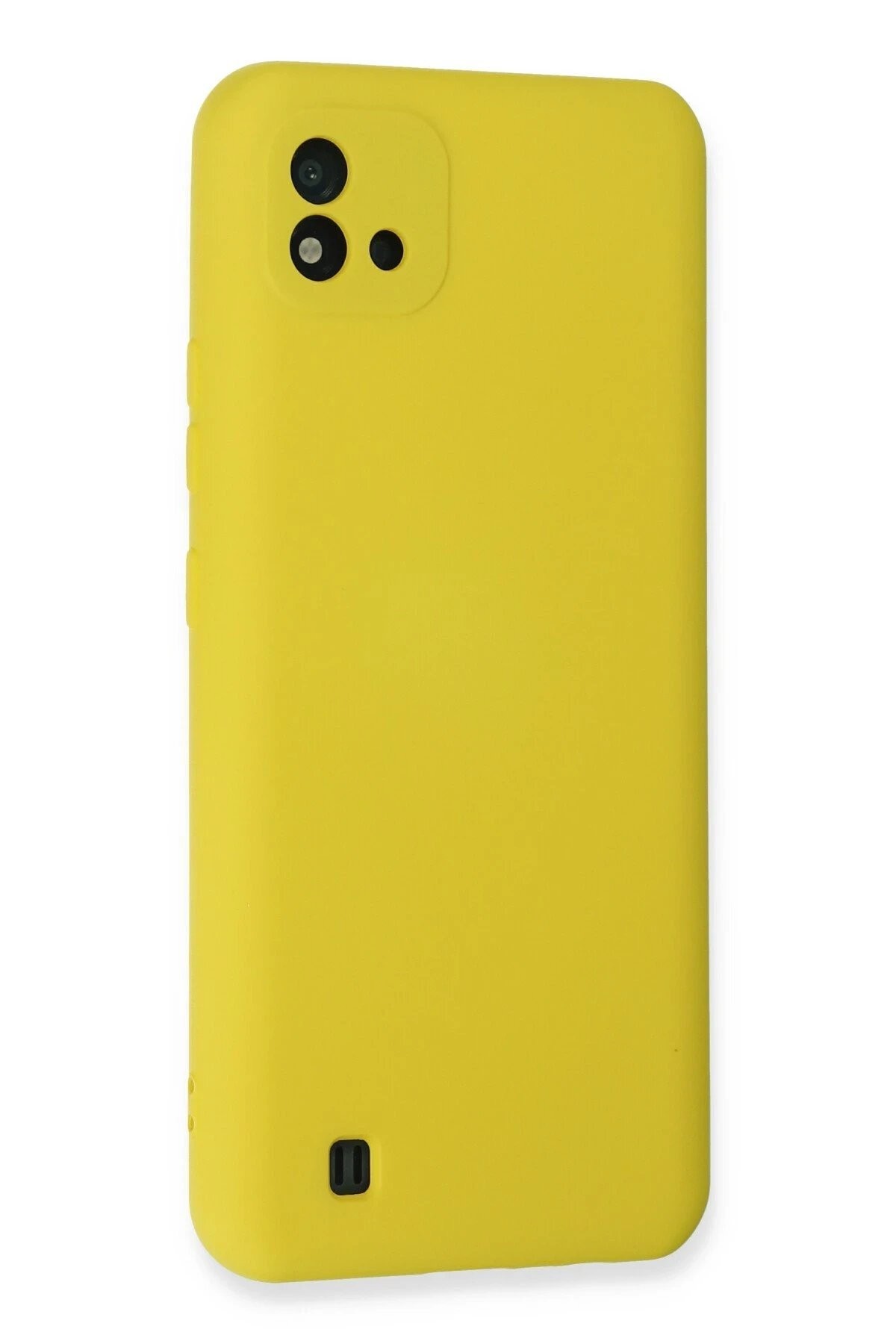 Realme C11 2021 Kılıf Nano içi Kadife Silikon - Sarı