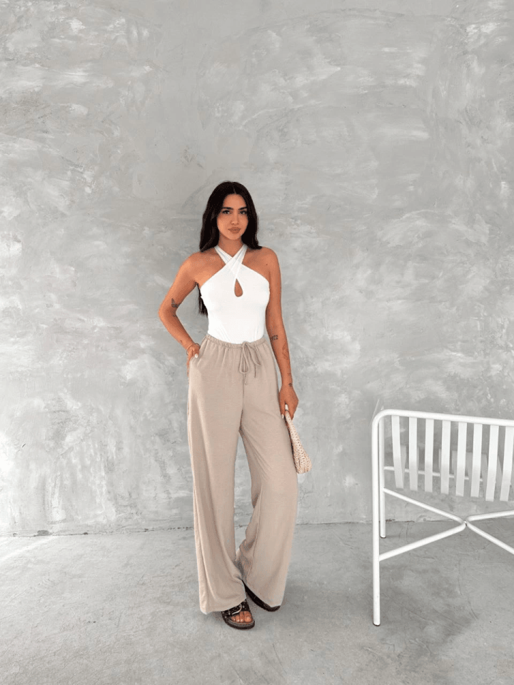 Ayrobin Oversize Pantalon - Bej