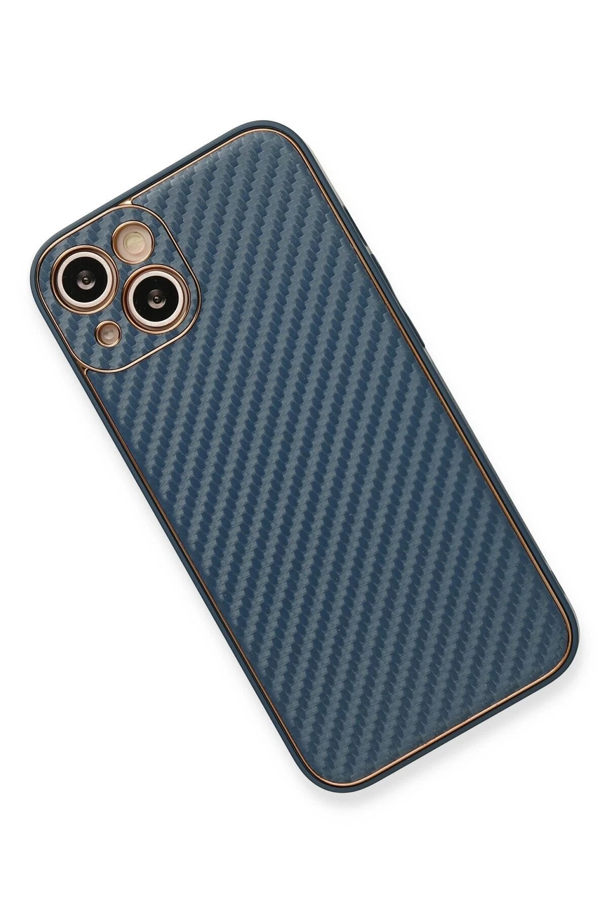 iPhone 13 Kılıf Coco Karbon Silikon - Mavi