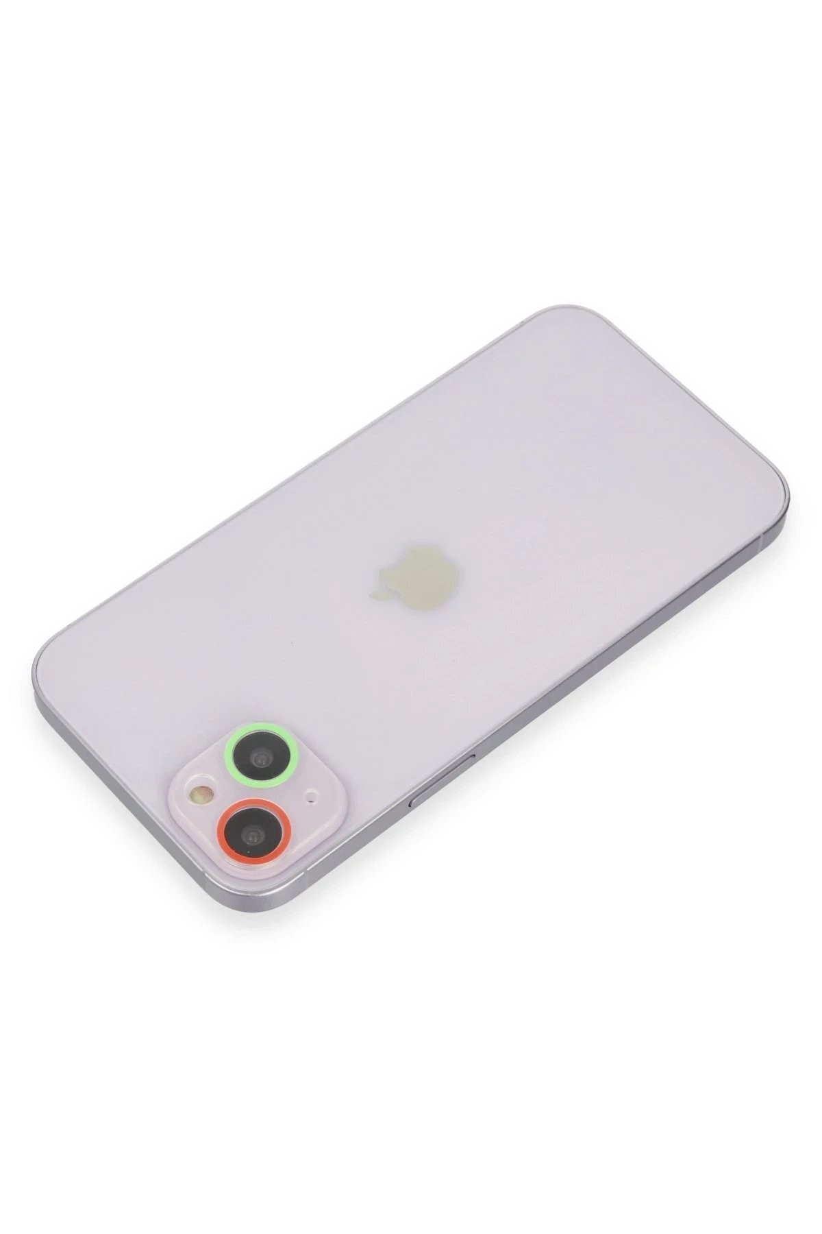 iPhone 14 Renkli Kamera Lens Koruma Cam - Yeşil-Pembe