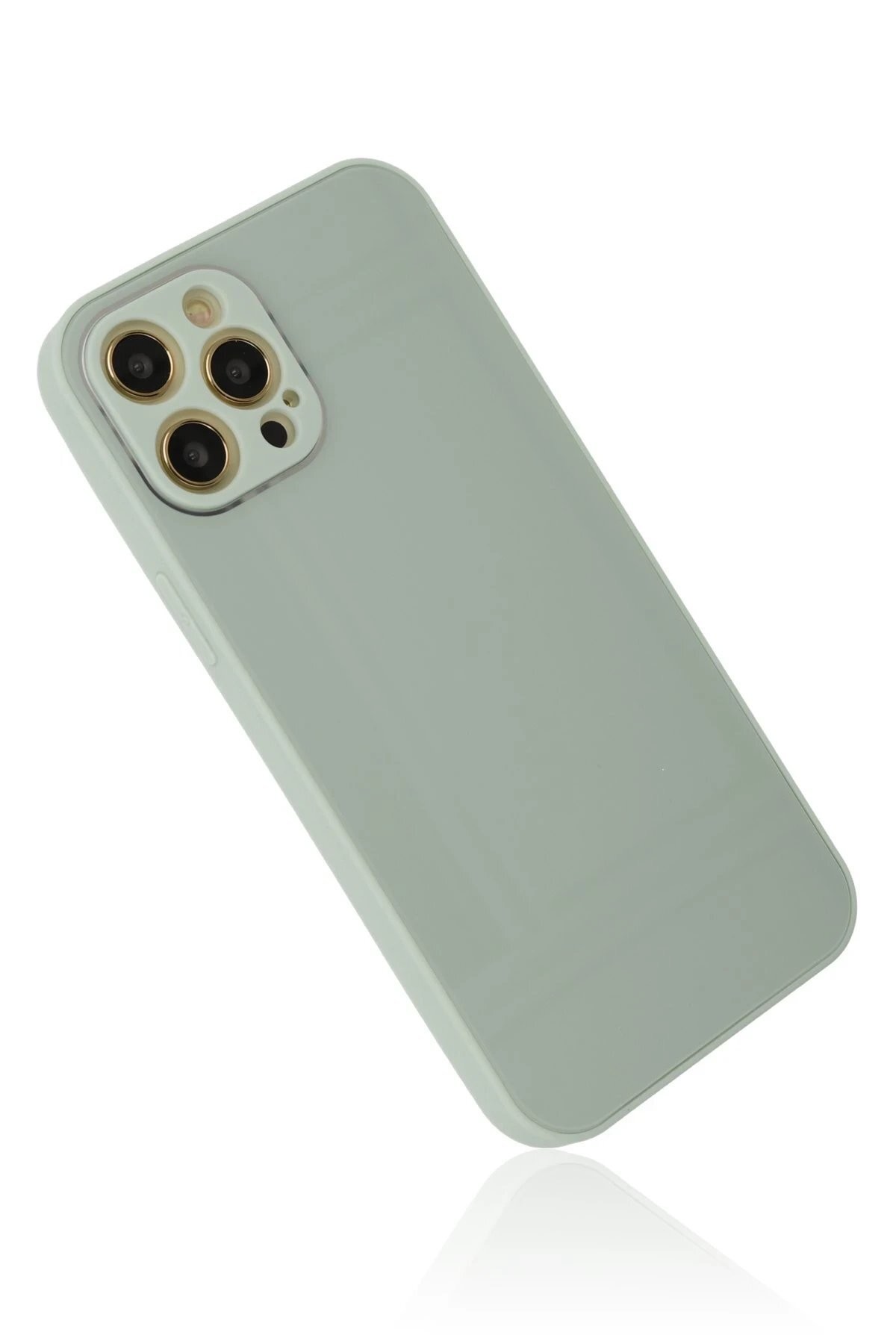 iPhone 12 Pro Kılıf Glass Kapak - Turkuaz