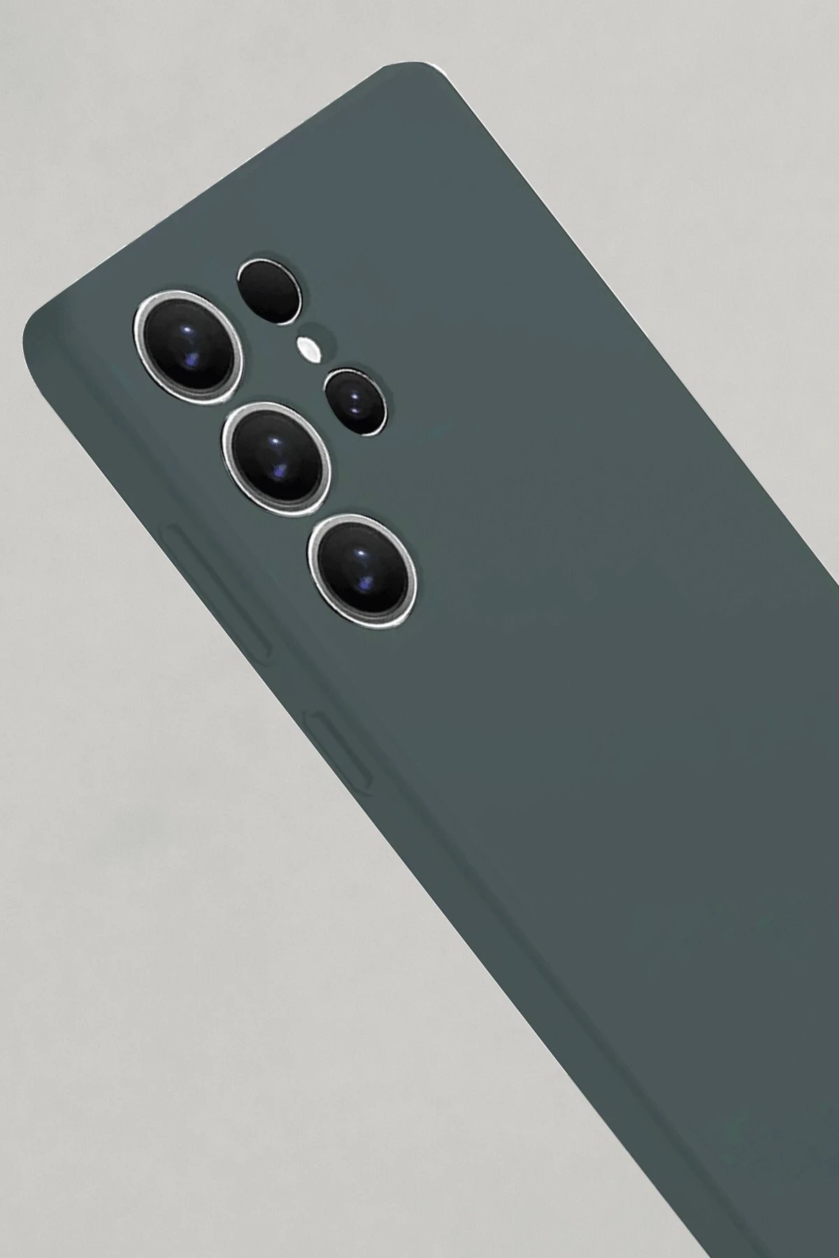 Samsung Galaxy S25 Ultra Kılıf Nano içi Kadife Silikon - Koyu Yeşil