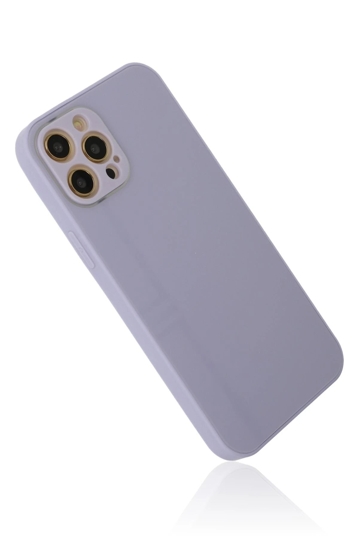 iPhone 12 Pro Kılıf Glass Kapak - Lila