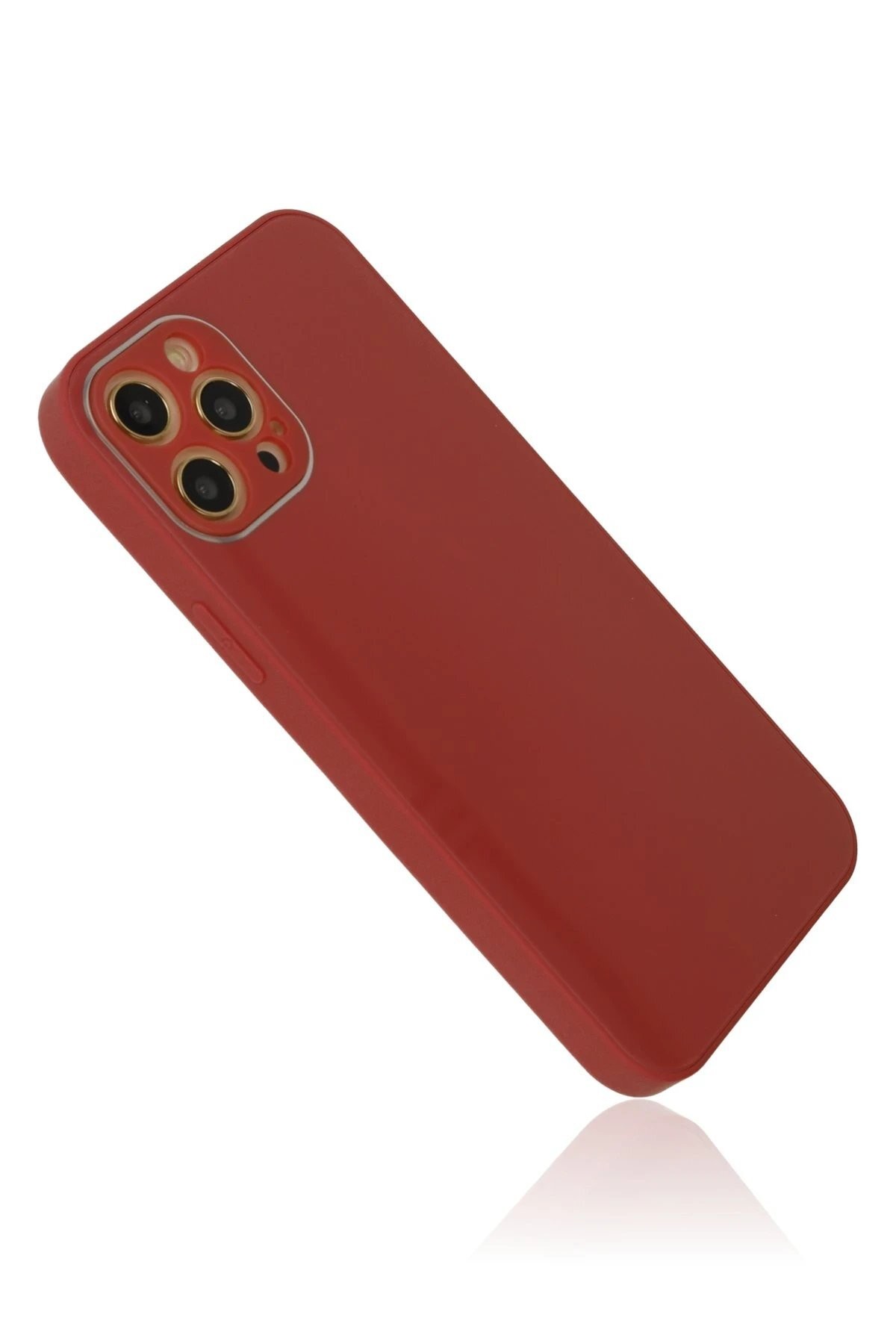 iPhone 12 Pro Kılıf Glass Kapak - Bordo