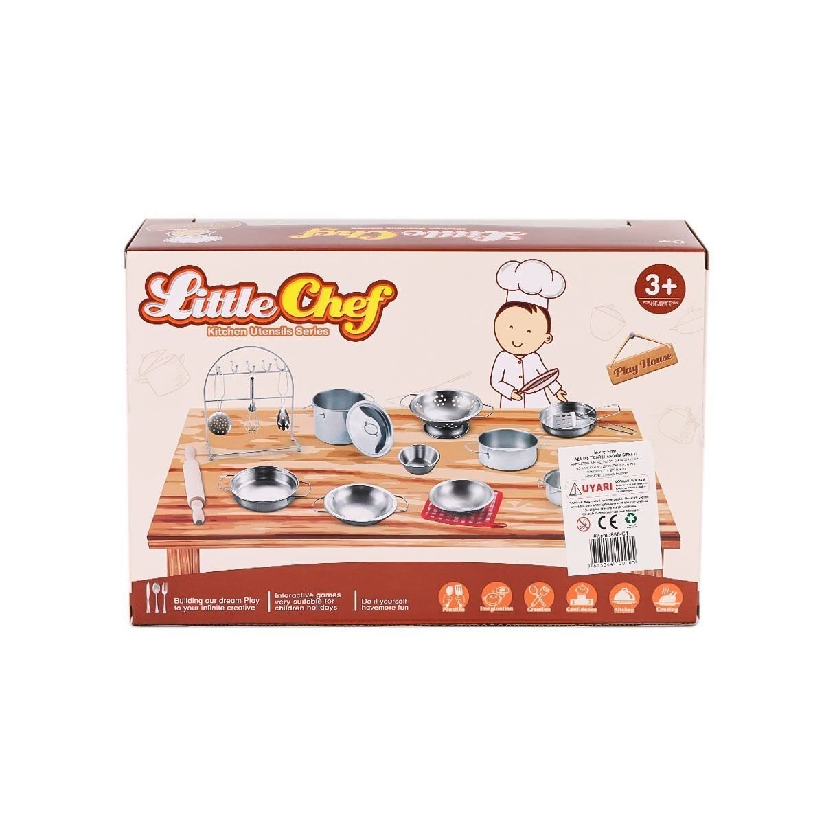 668-C1 Küçük Şef Metal Tencere Seti -Toysan Oyuncak