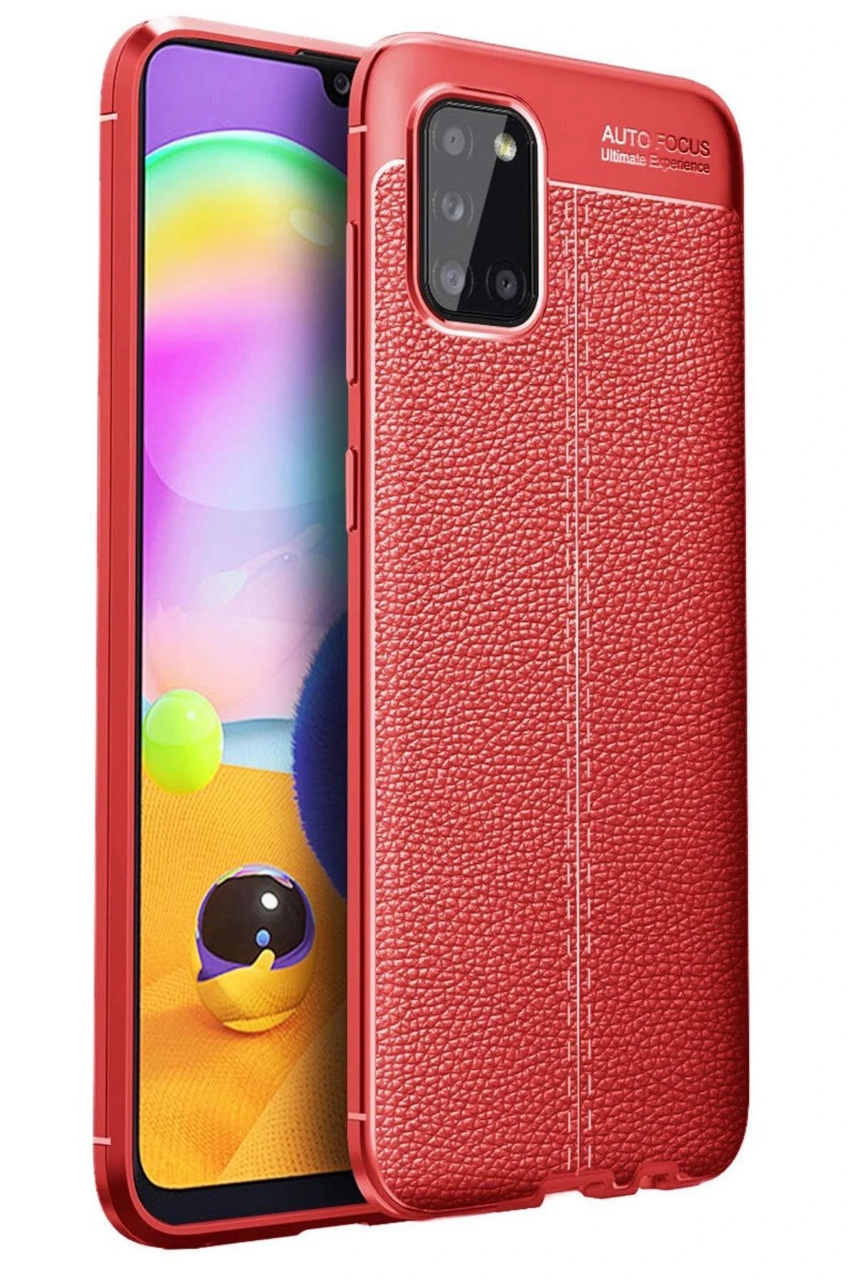 Samsung Galaxy A31 Kılıf Auto Focus Kapak - Kırmızı