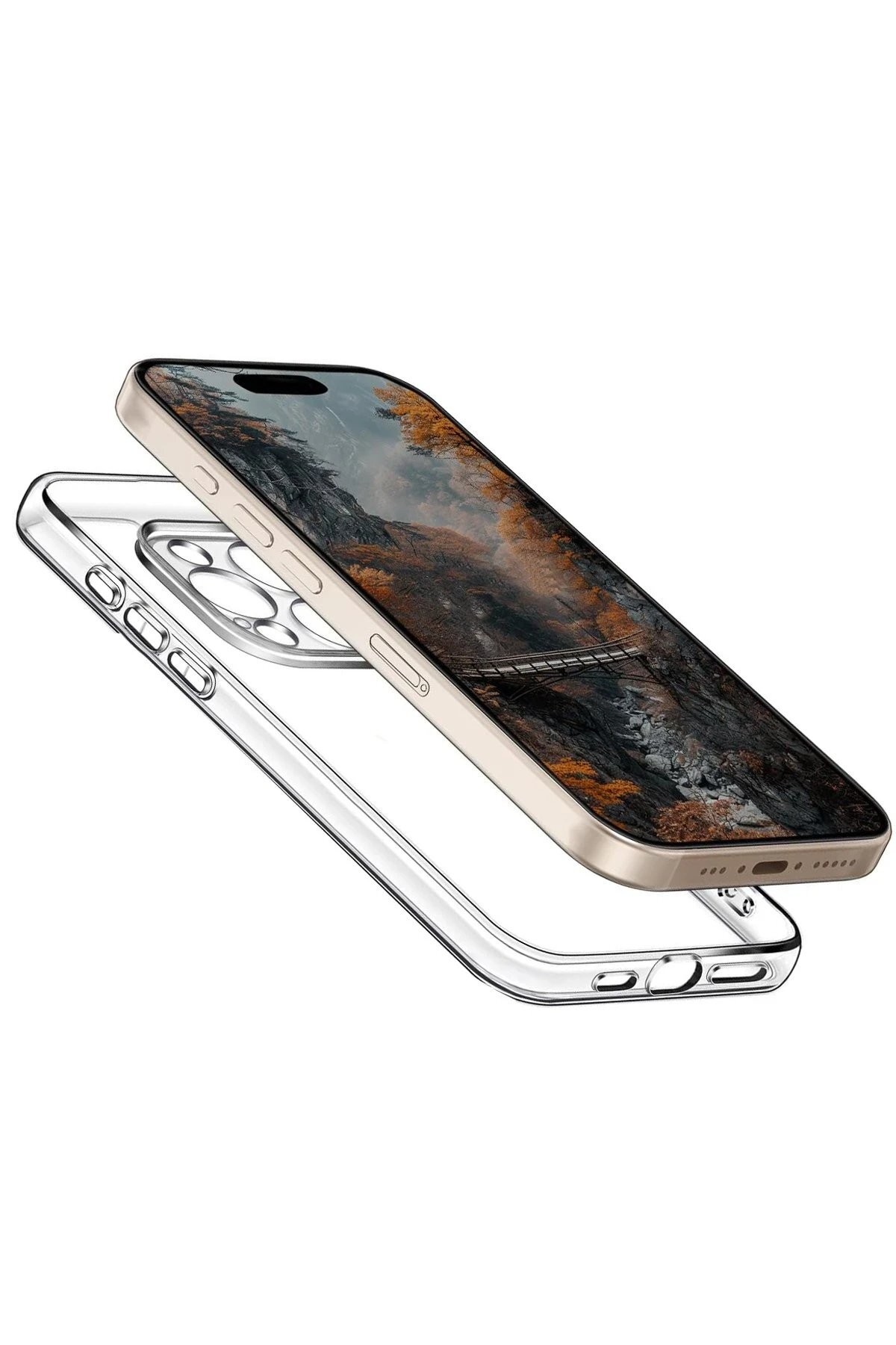 iPhone 16 Pro Kılıf Pc Sert Şeffaf Kapak - Şeffaf