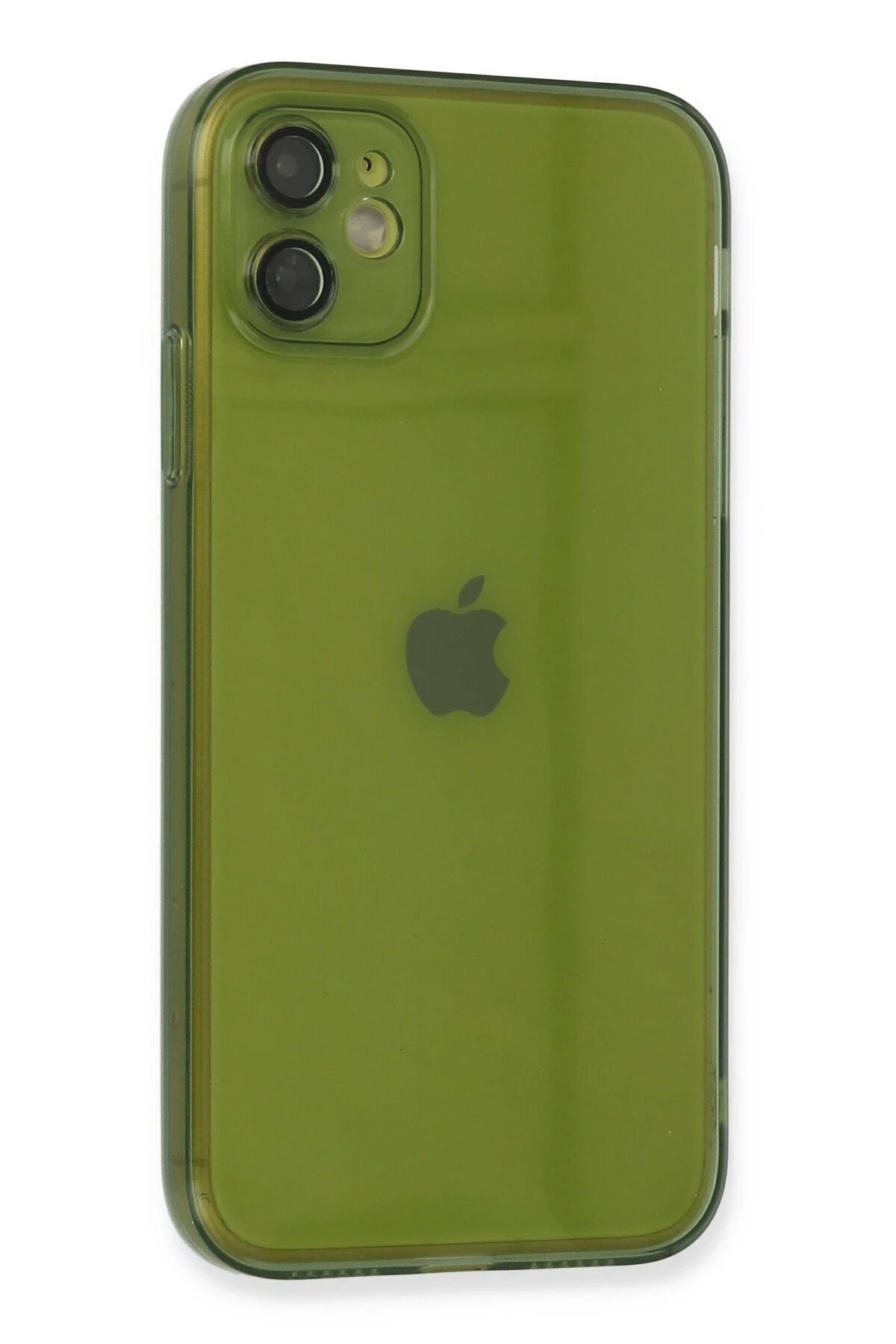 iPhone 12 Kılıf Fly Lens Silikon - Yeşil