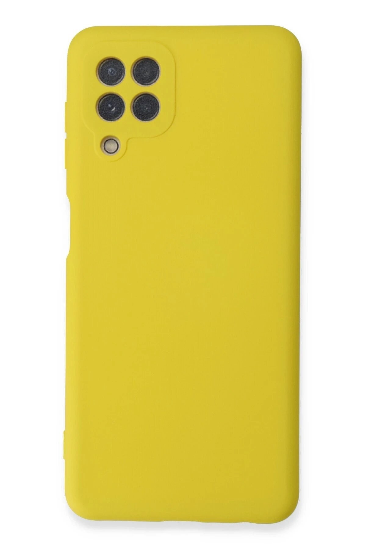 Samsung Galaxy A22 Kılıf Nano içi Kadife Silikon - Sarı