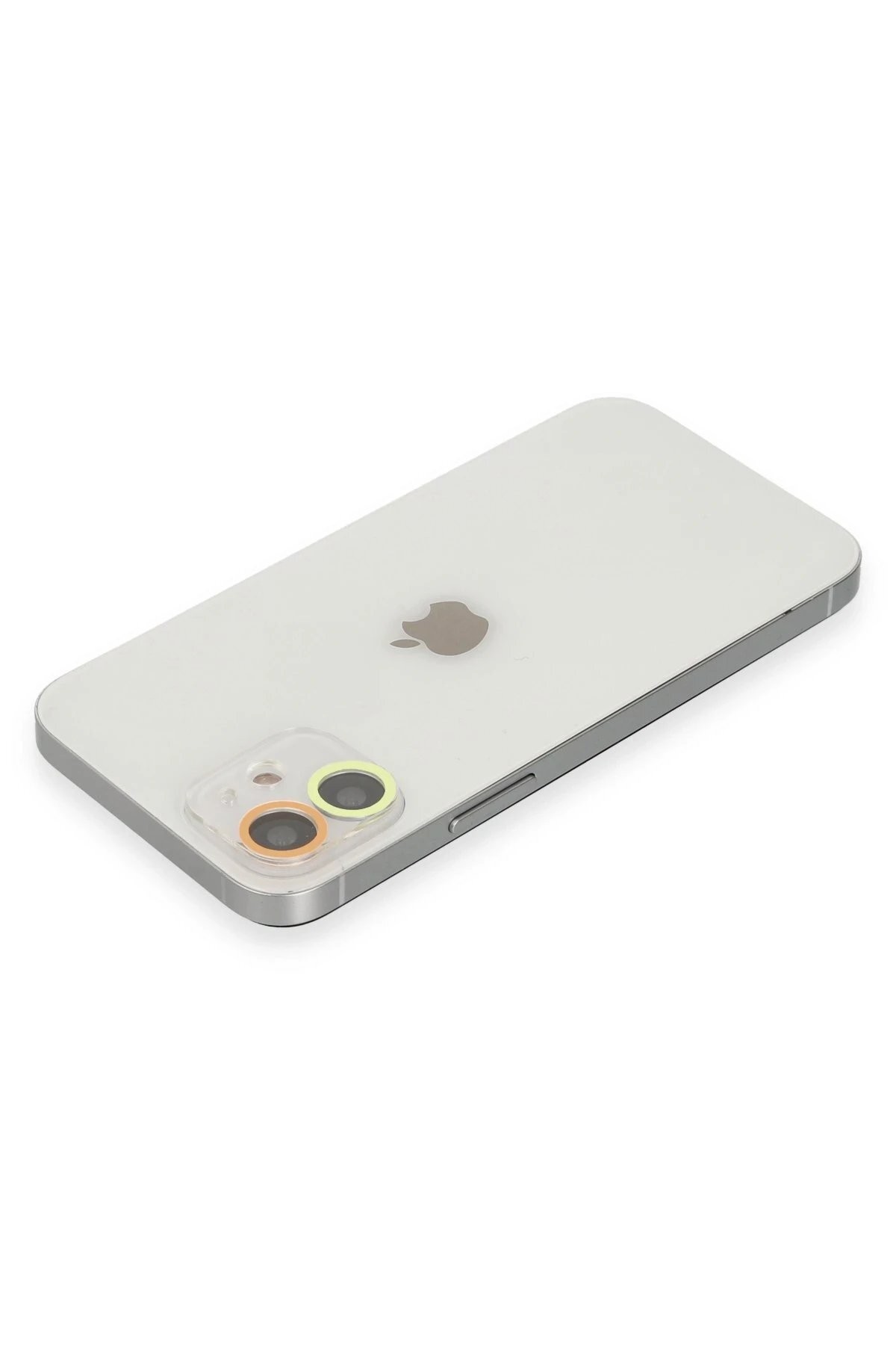 iPhone 11 Renkli Kamera Lens Koruma Cam - Sarı-Turuncu