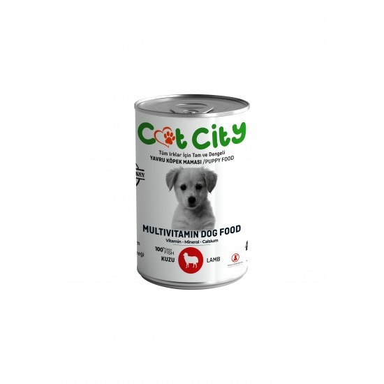 Az Tahıllı Kuzu Etli Yavru Köpek Konserve Yaş Mama 400 gr ( 3 Adet )