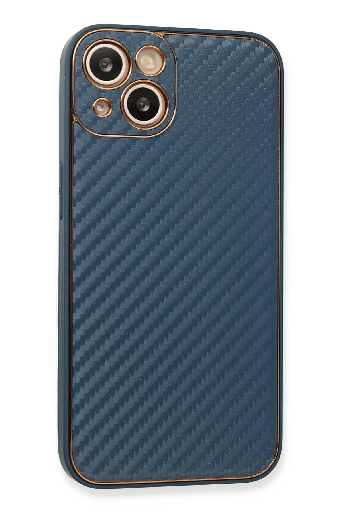 iPhone 13 Kılıf Coco Karbon Silikon - Mavi