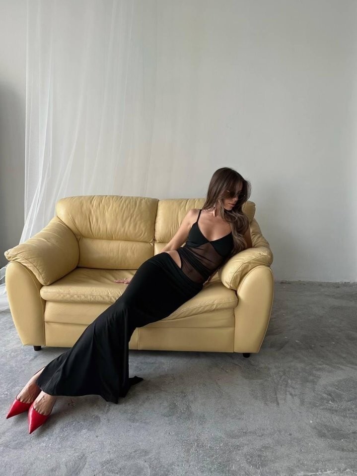 TÜL DETAY ELBİSE