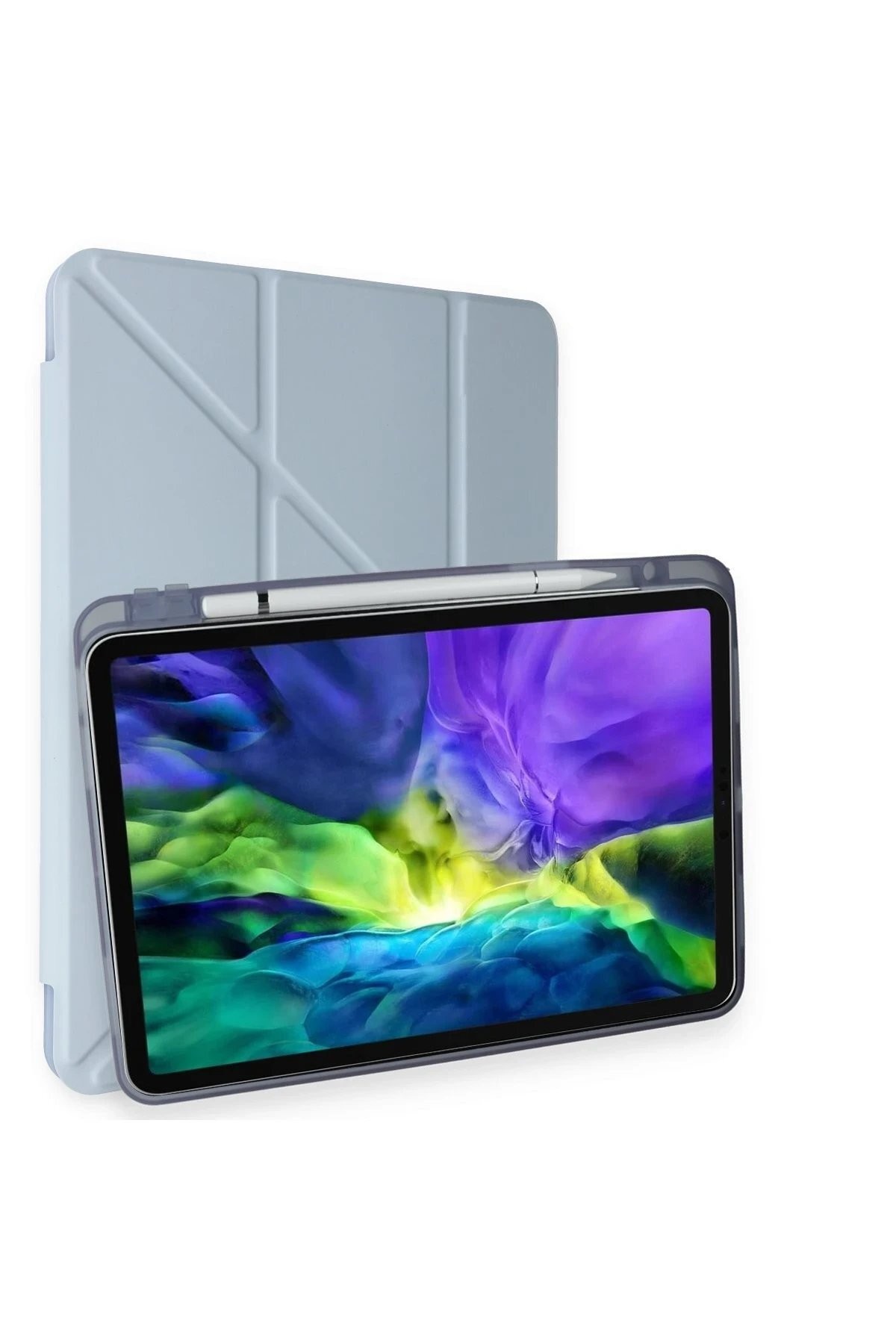 iPad Pro 11 (2018) Kılıf Kalemlikli Mars Tablet Kılıfı - Mavi