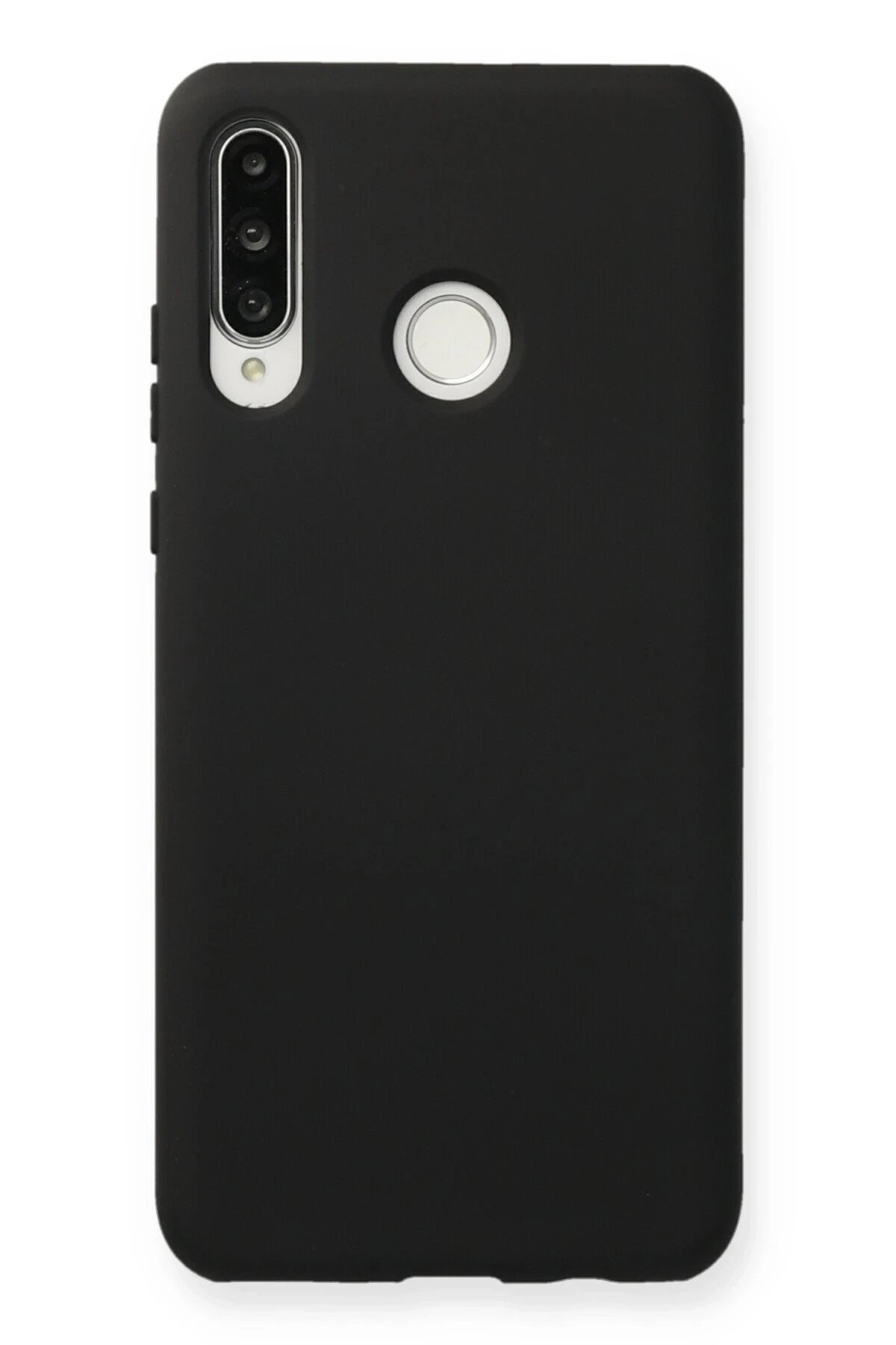 Huawei P30 Lite Kılıf Nano içi Kadife Silikon - Siyah