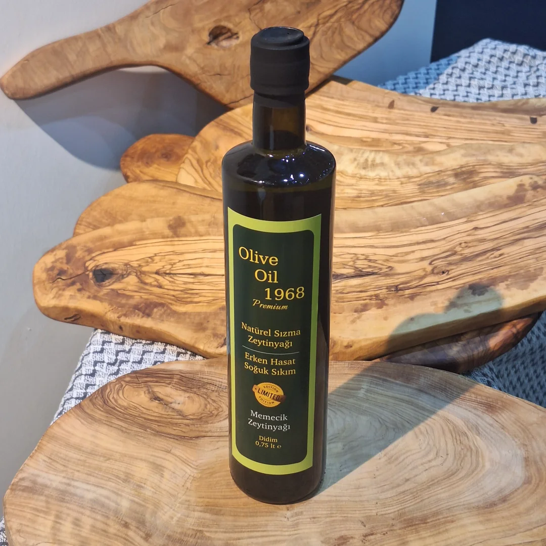 Olive Oil 1968 Serisi Cam Şişe 0.75lt - Erken Hasat Soğuk Sıkım Zeytinyağı